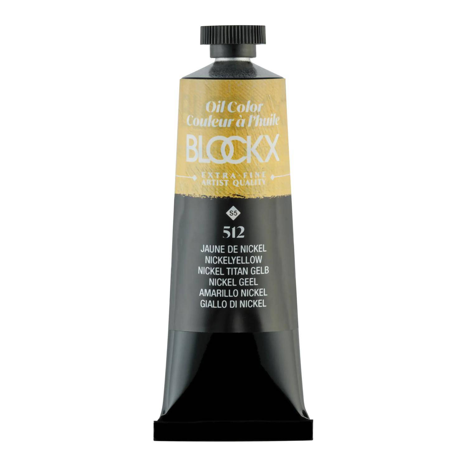 Blockx 3x Ölfarbe, Nickelgelb - Tube 35ml - Nickelgelb 213512BXC