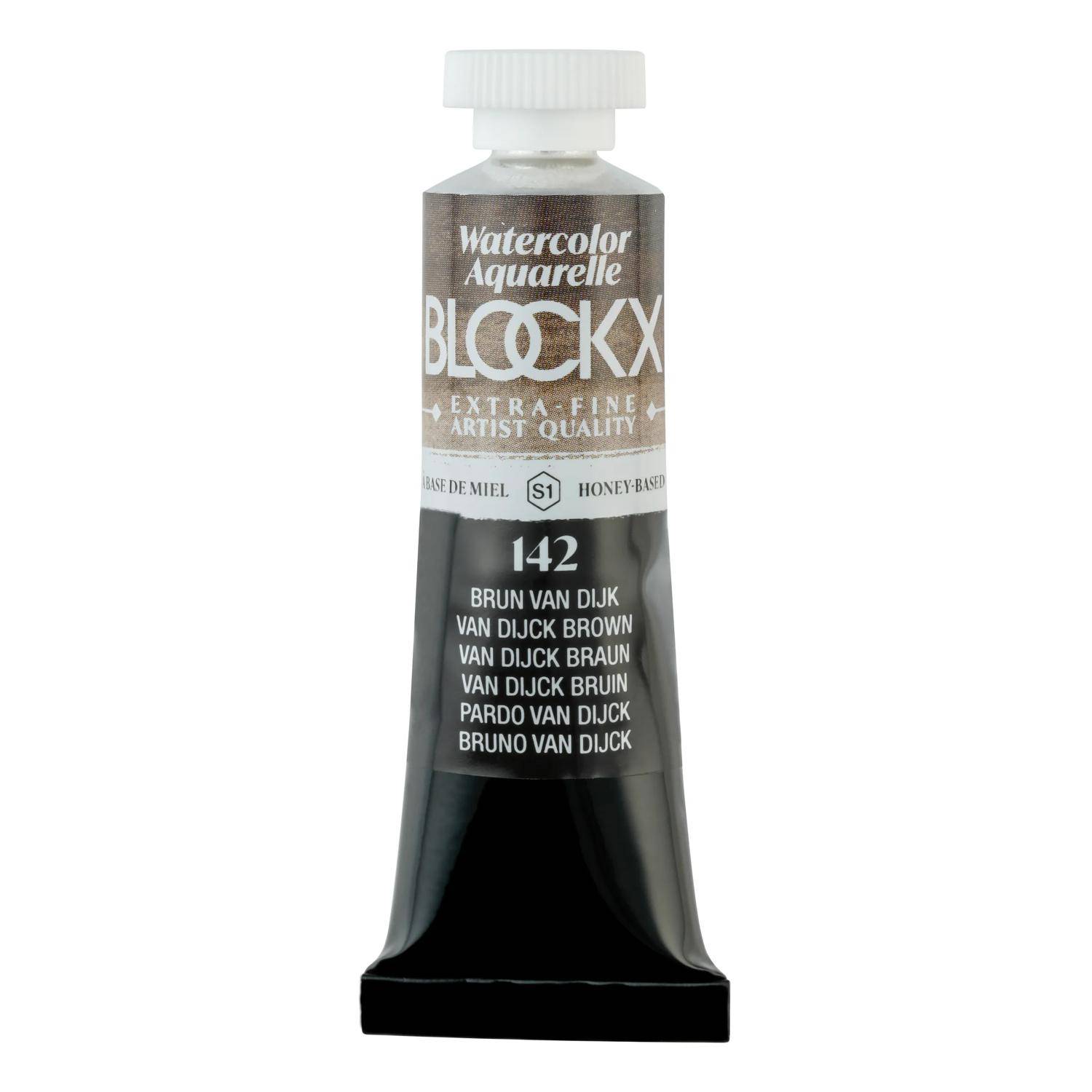 Blockx 3x Aquarellfarbe, Van Dijk braun - Tube 15ml - Van Dijk Braun 44142BXC