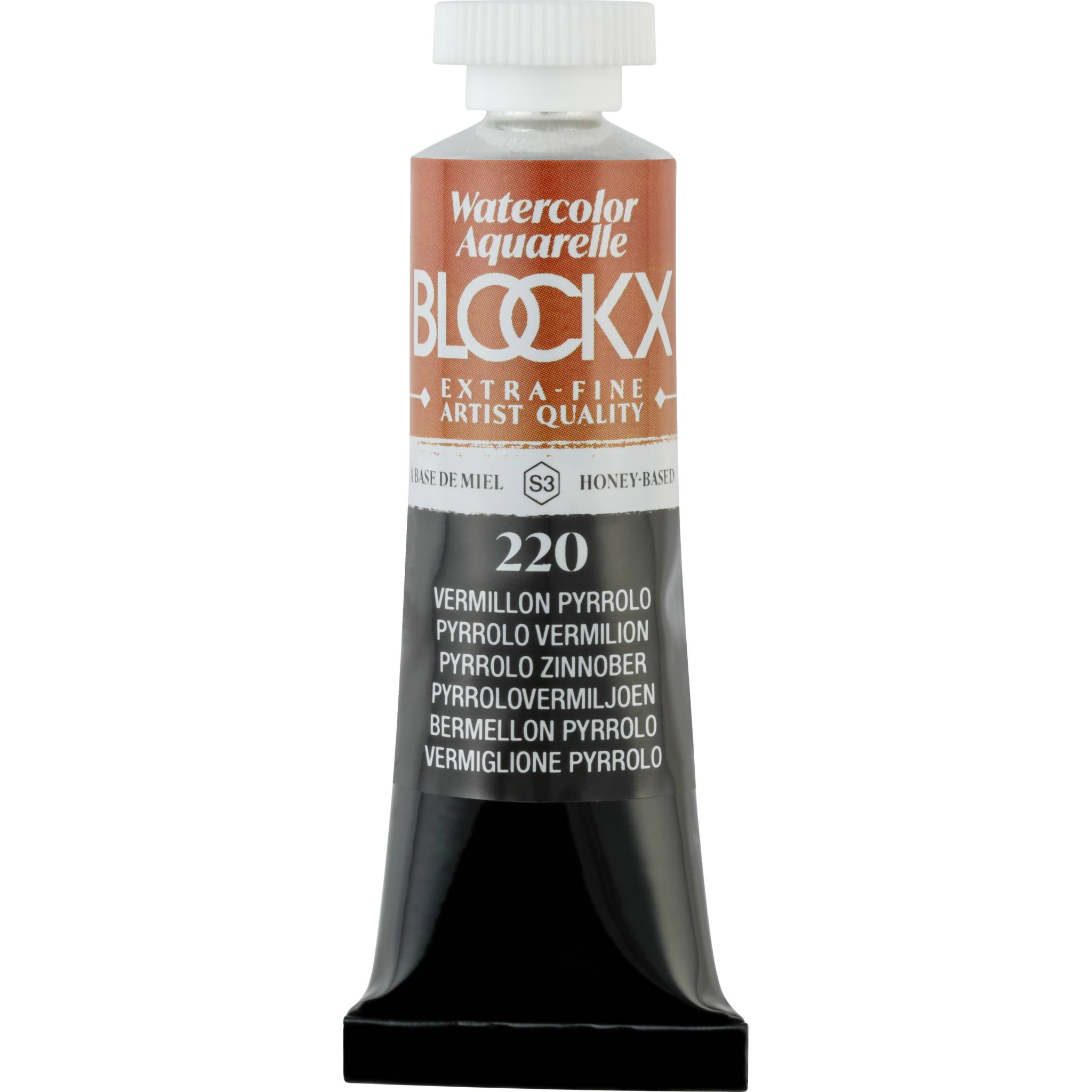 Blockx 3x Aquarellfarbe,- Tube 15ml Pyrrolo Zinnober 44220BXC