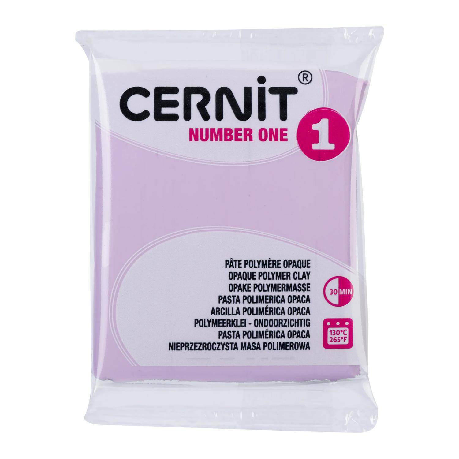 Cernit 6x Number One, Polymer-Modelliermasse, 56g, Helles Lila CE0900056932C