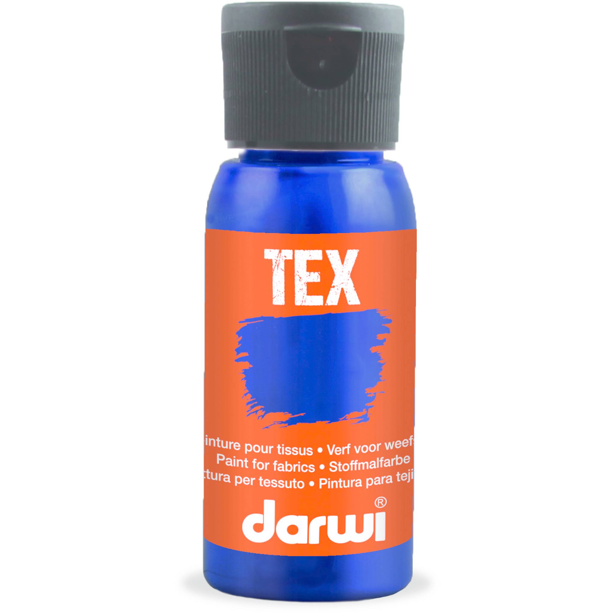 Darwi 4x DARWI Stoffmalfarbe, Flasche 50ml, Dunkelblau Dunkelblau DA0100050236C