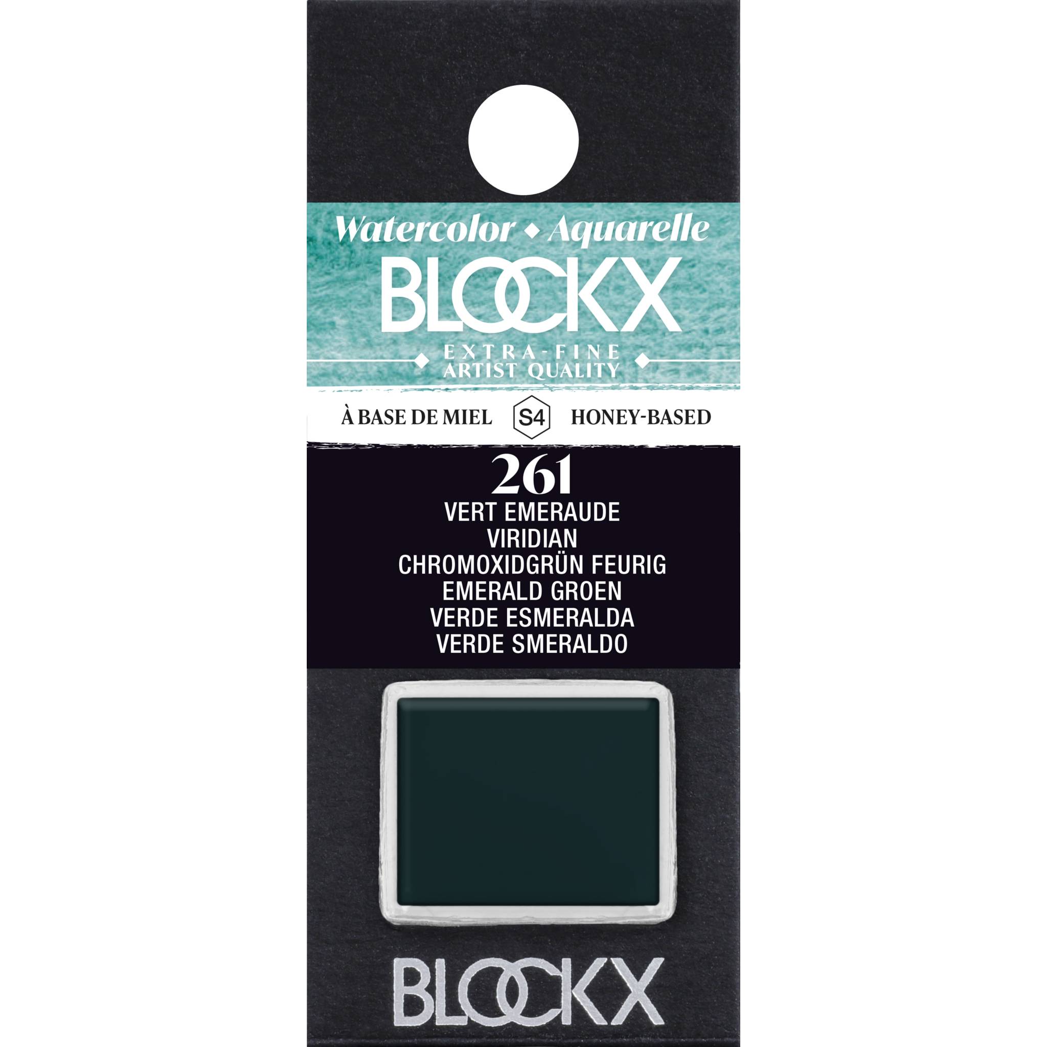 Blockx 3x Aquarellfarbe, Chromoxidgrün 1/2 Näpfchen 1,5ml Smaragdgrün| 41261BXC