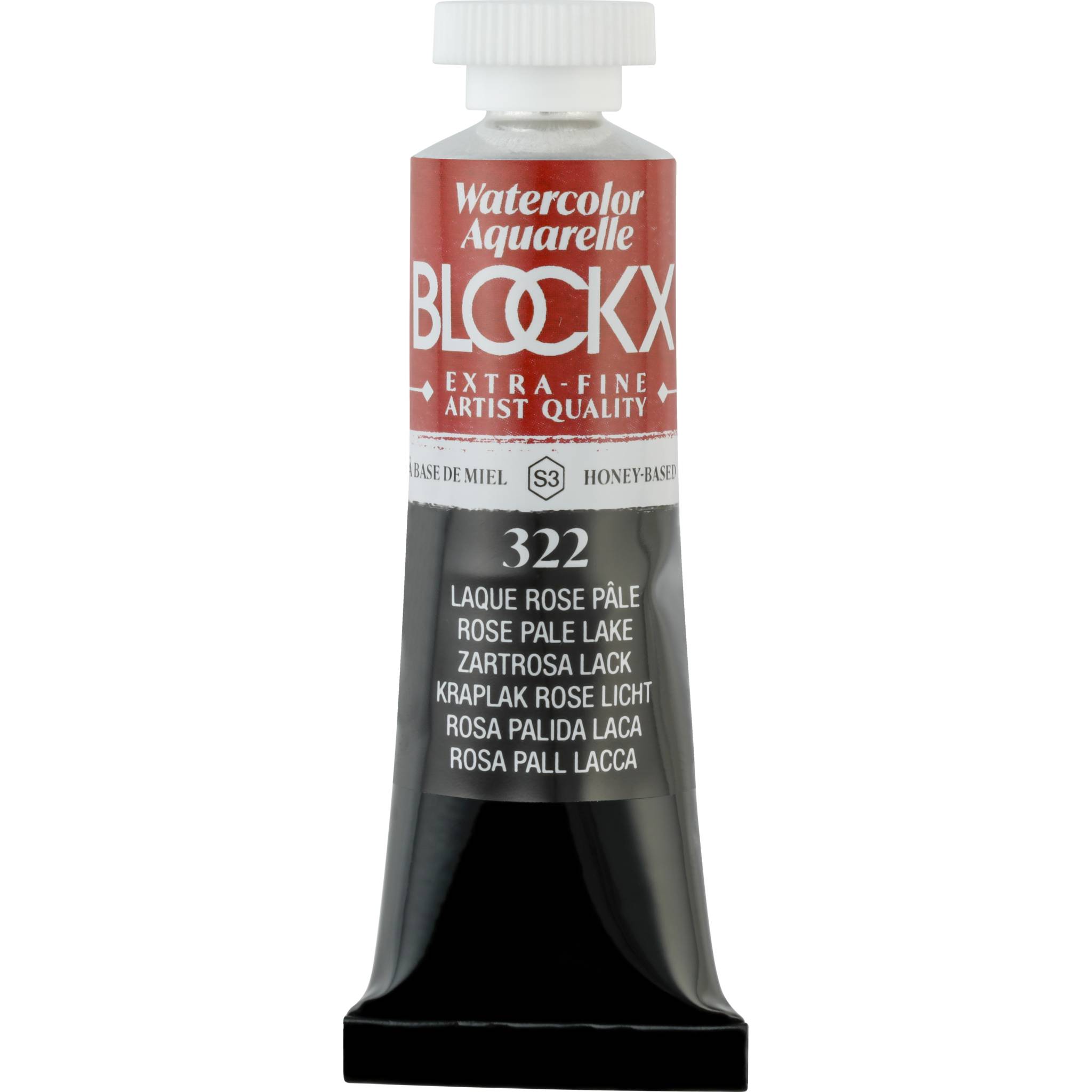 Blockx 3x Aquarellfarbe, Zartosa Lack - Tube 15ml - Lack Blassrosa 44322BXC