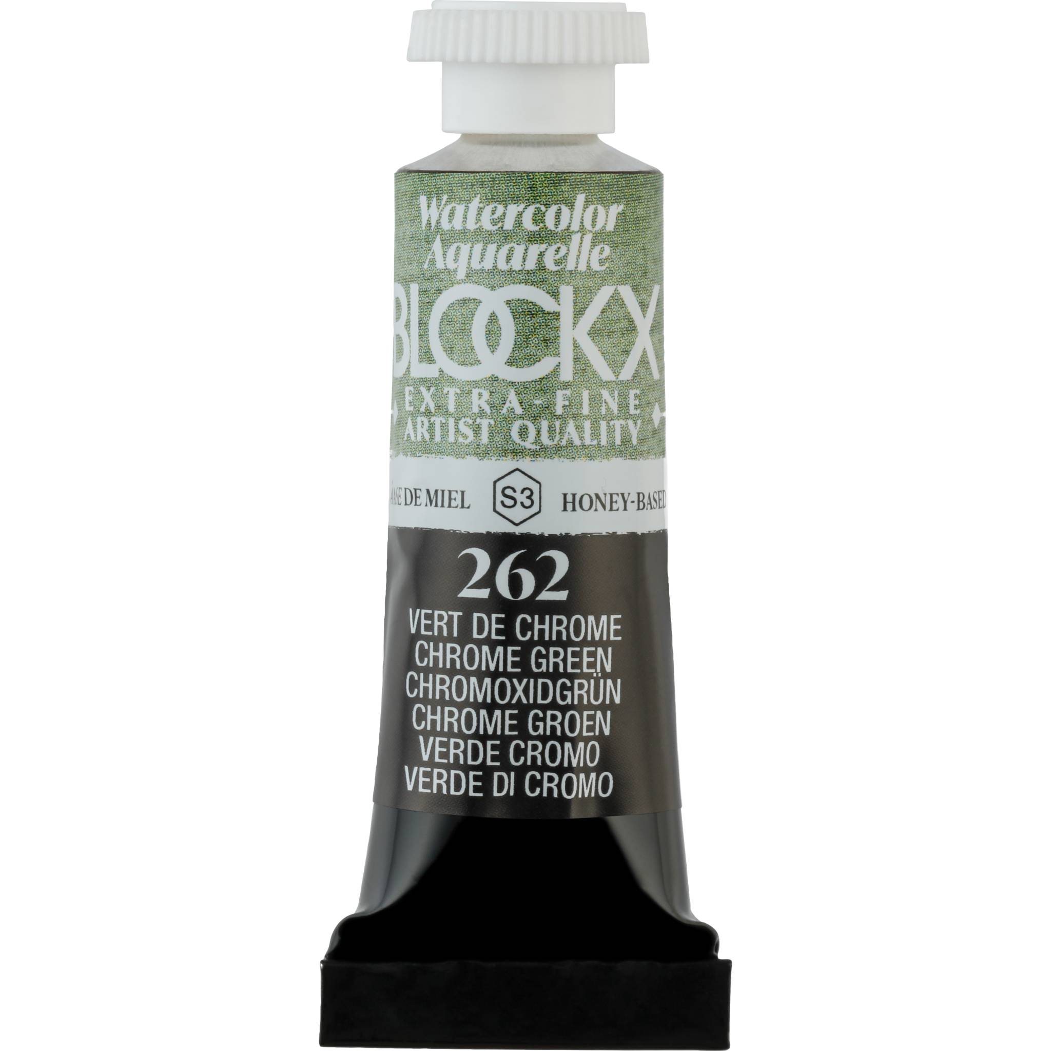 Blockx 3x Aquarellfarbe, Chromgrün - Tube 5ml - Chromgrün 43262BXC