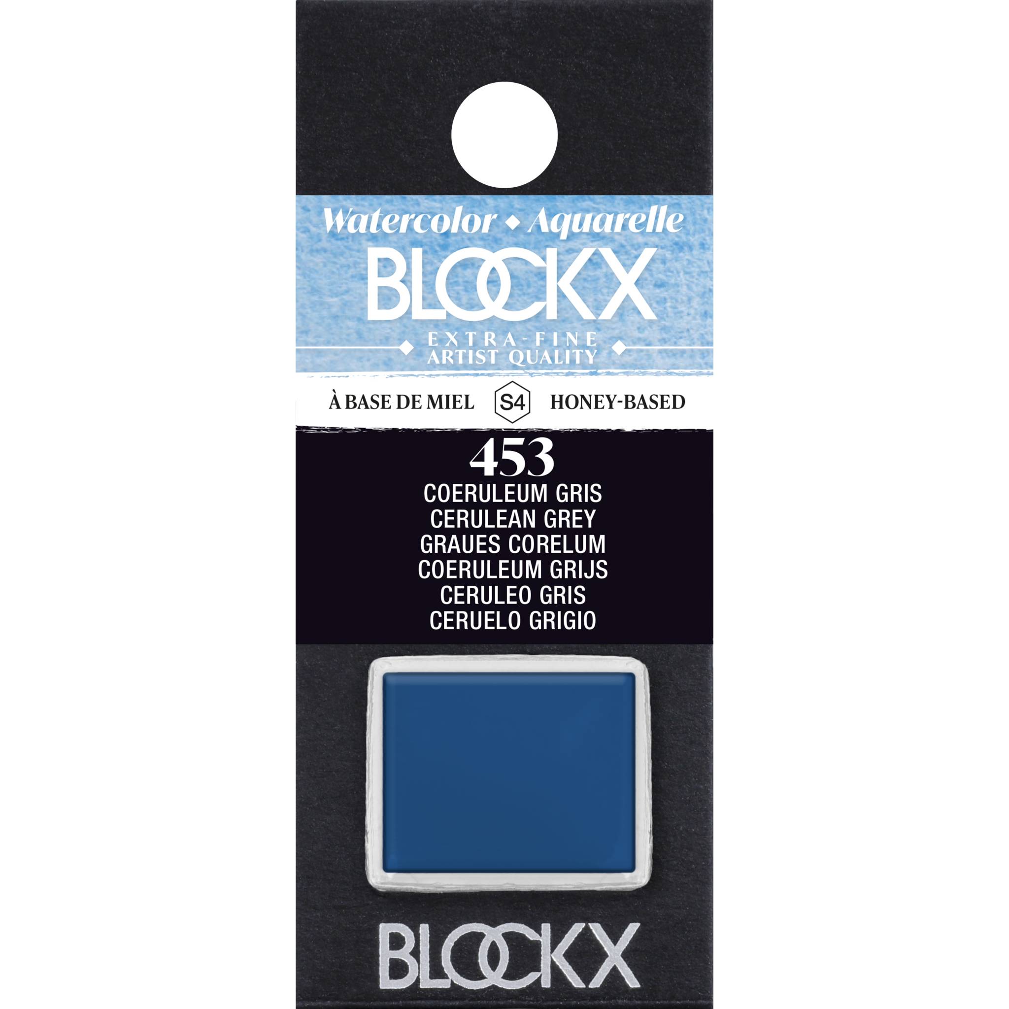 Blockx 3x Aquarellfarbe, Colingrau 1/2 Näpfchen 1,5ml Coeruleum grau 41453BXC