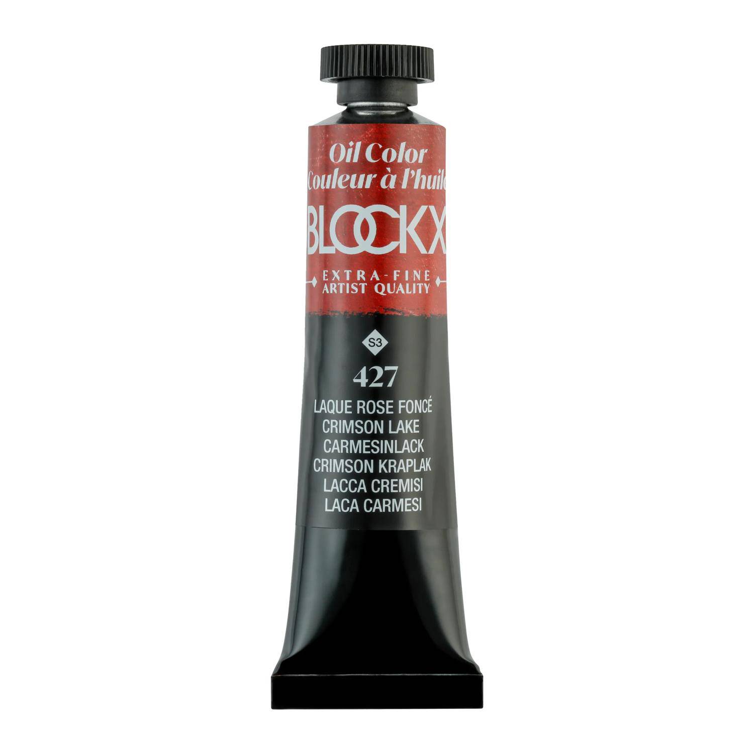 Blockx 3x Ölfarbe, Lackrosa dunkel, Tube 20ml - Rosalack dunkel 212427BXC