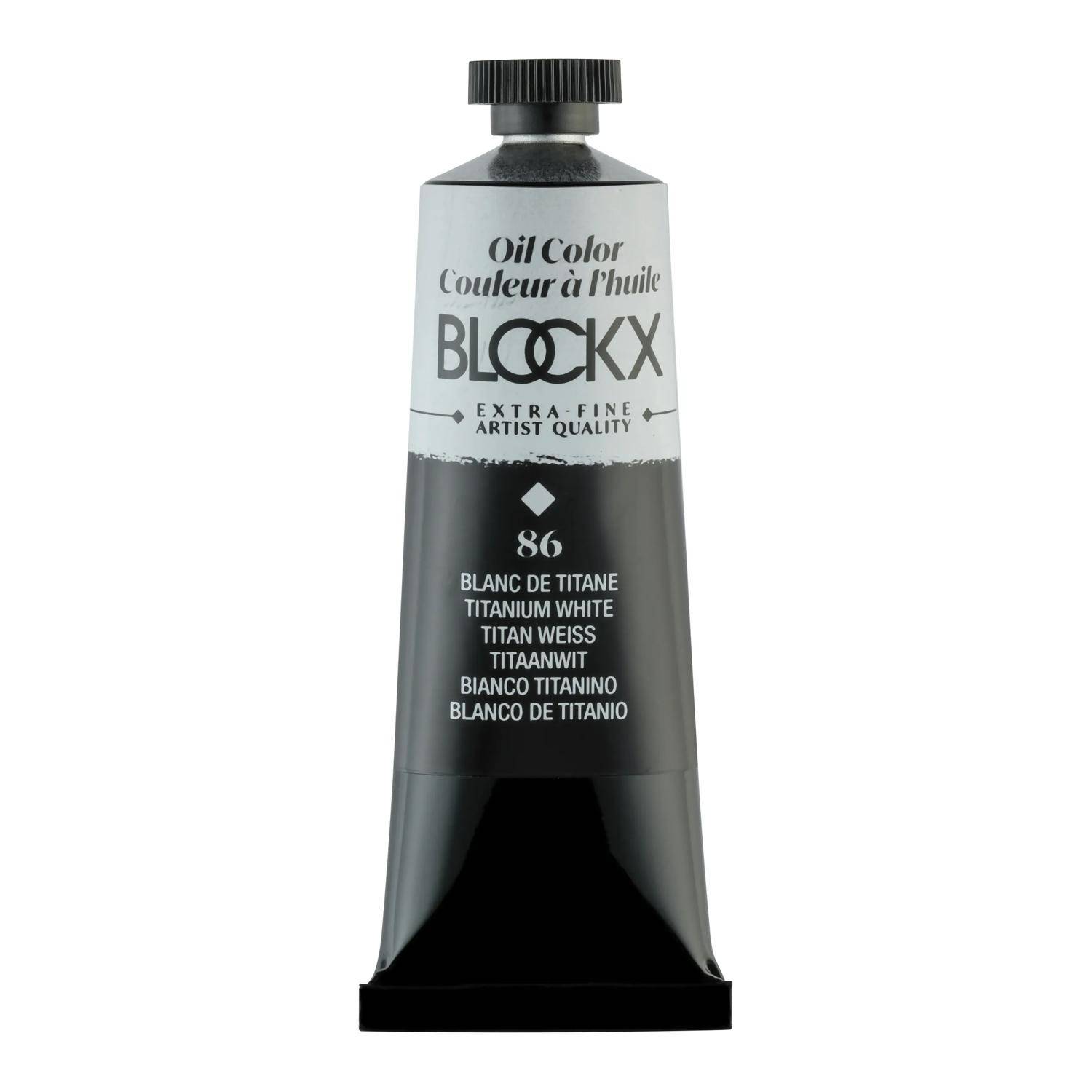 Blockx 3x Ölfarbe, Titanweiß - Tube 35ml - Titanweiß 213086BXC
