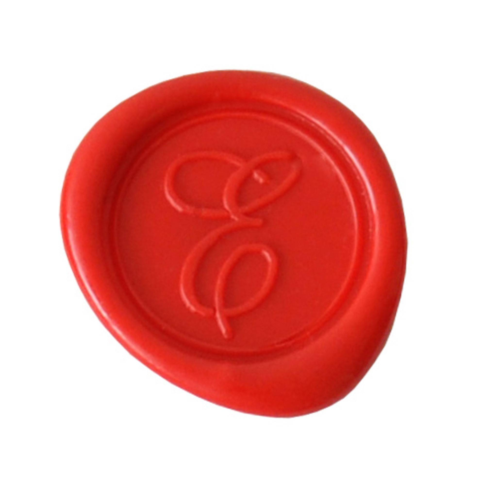 Jacques Herbin 3x Siegelplatte Messing, Buchstabe Eng Schreibschrift e 40305T