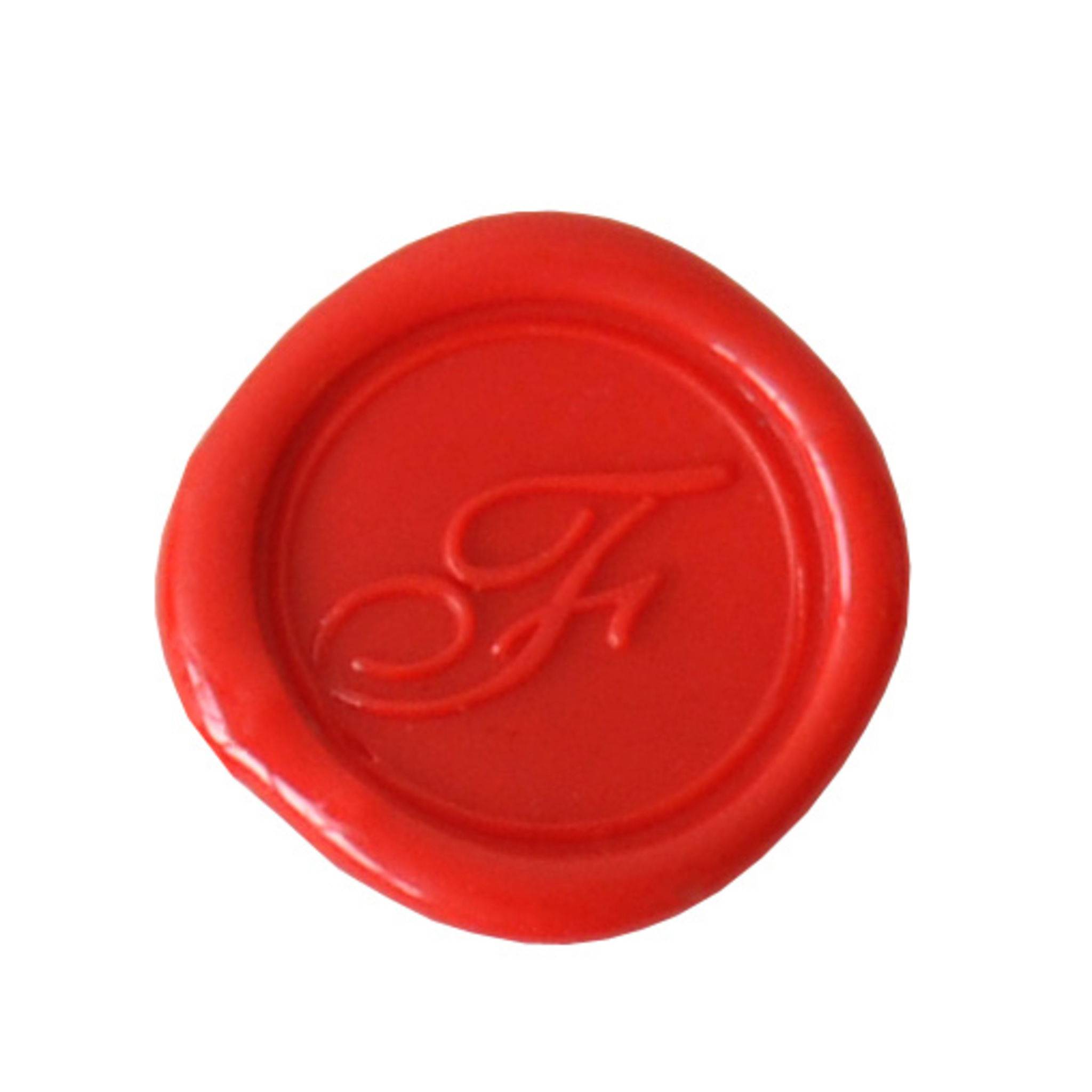 Jacques Herbin 3x Rundes, rotes Siegel Buchstabe Eng Schreibschrift f 40106T