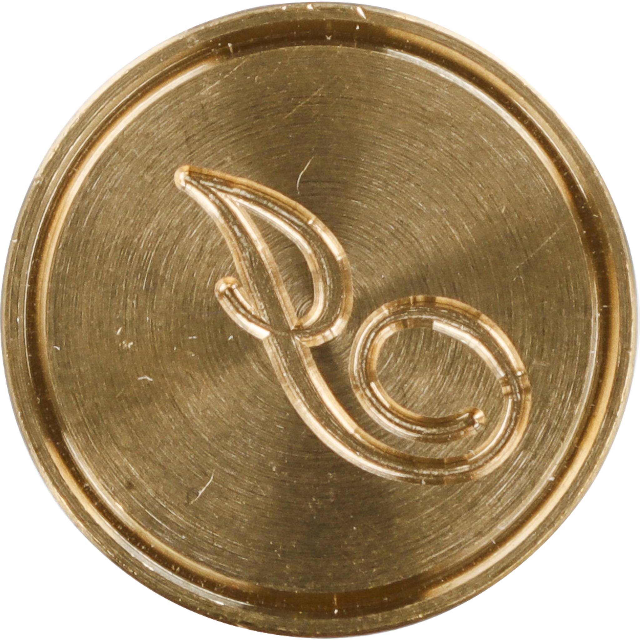 Jacques Herbin 3x Siegelplatte Messing, Buchstabe Eng Schreibschrift i 40309T