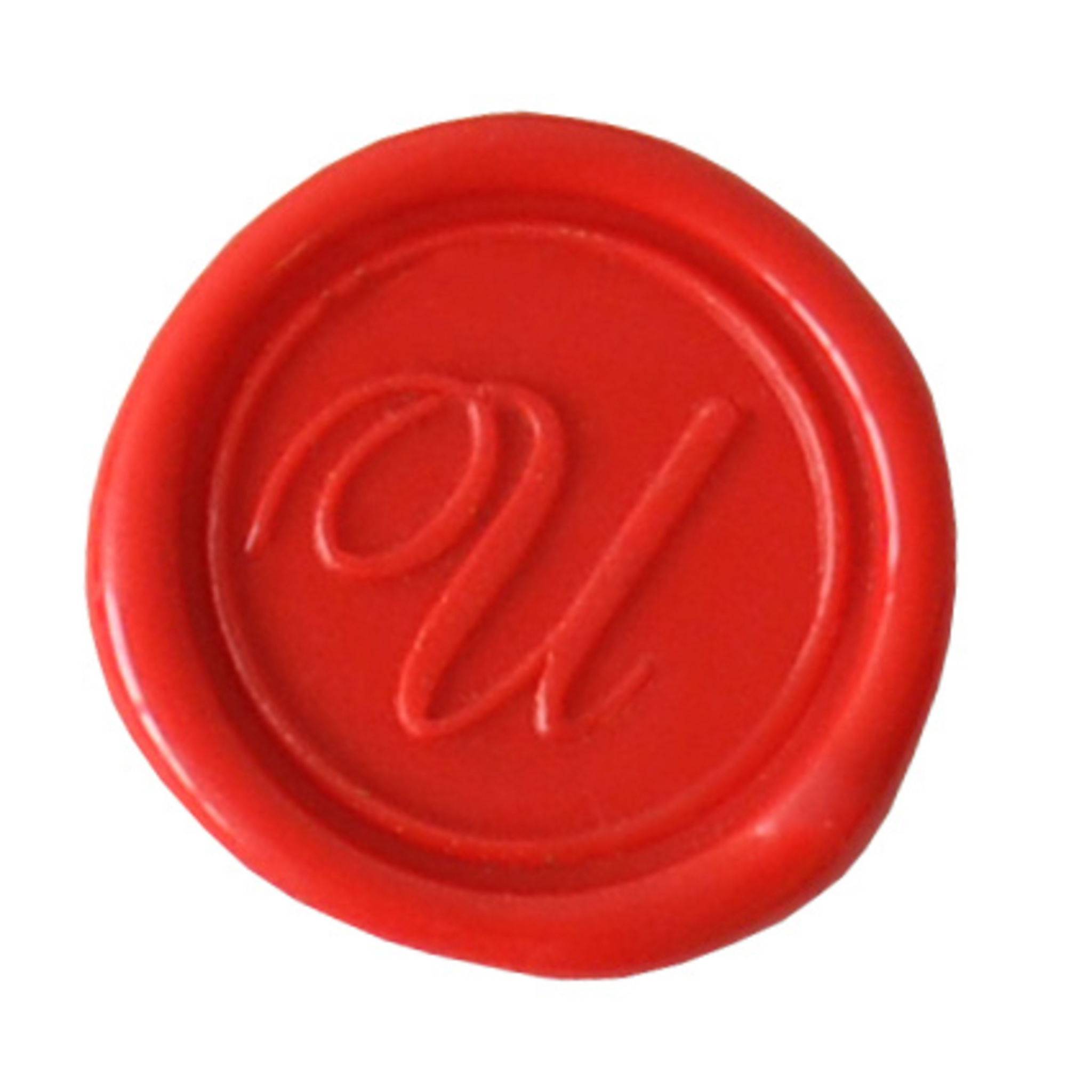 Jacques Herbin 3x Rundes, rotes Siegel Buchstabe Eng Schreibschrift u 40121T