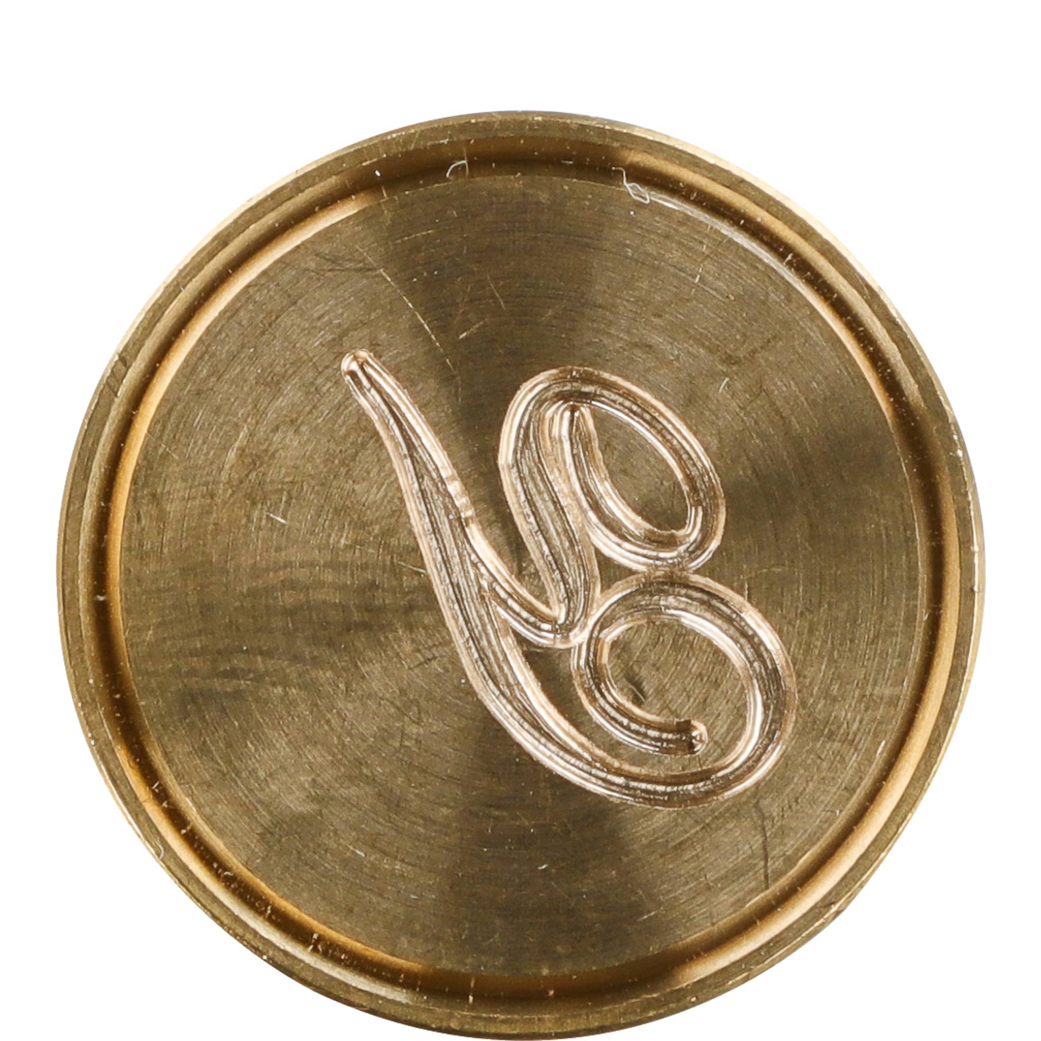 Jacques Herbin 3x Siegelplatte Messing, Buchstabe Eng Schreibschrift y 40325T