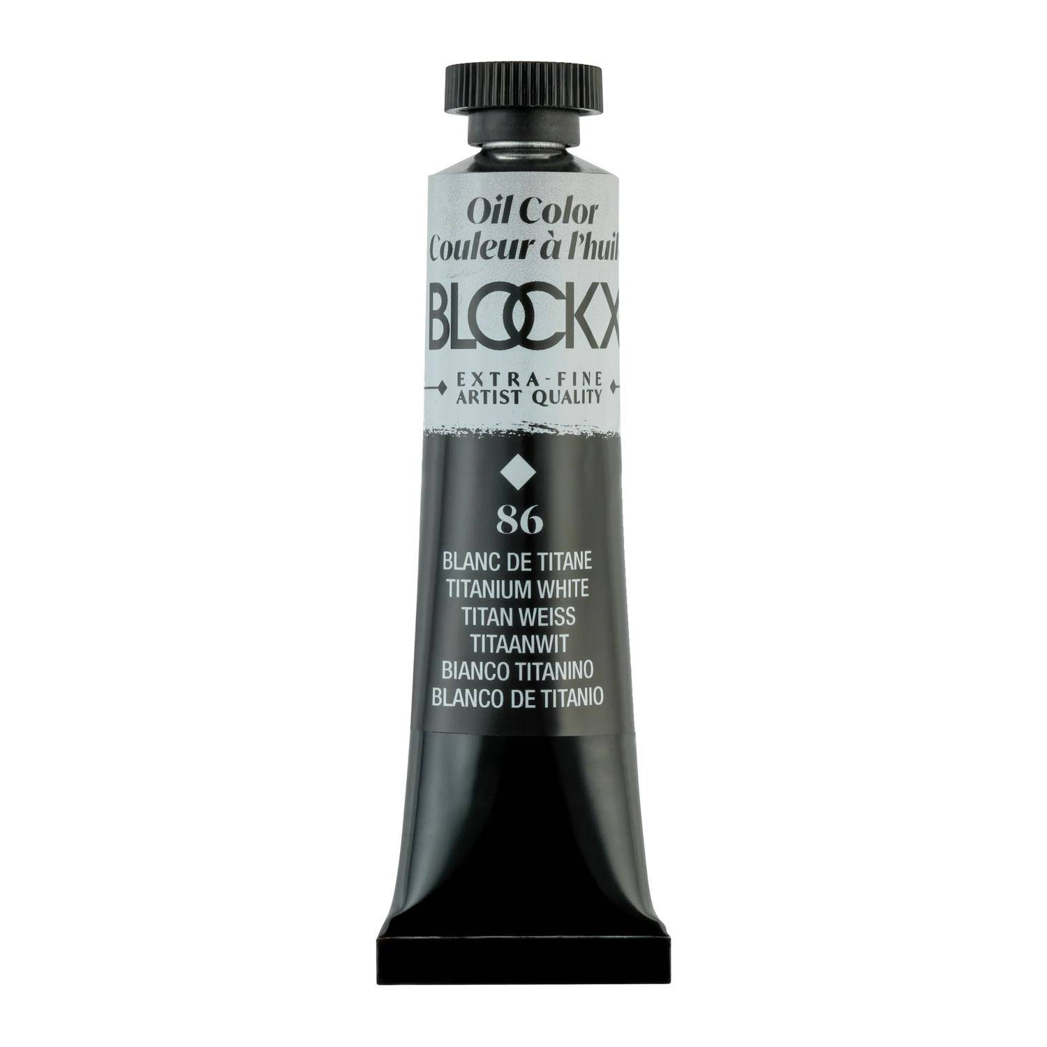 Blockx 3x Ölfarbe, Titanweiß, Tube 20ml - Titanweiß 212086BXC