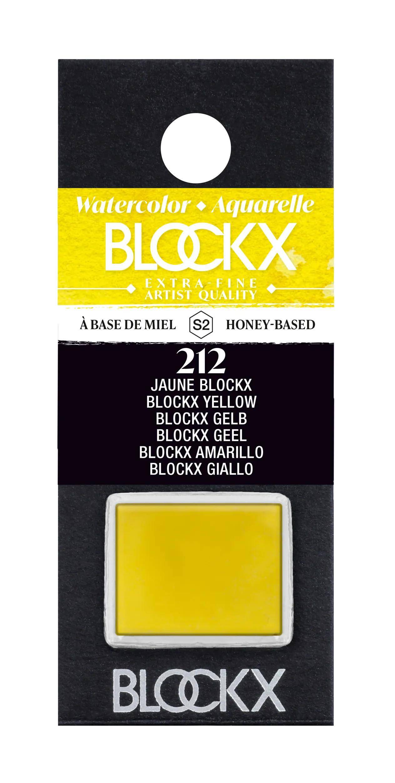Blockx 3x Aquarellfarbe, Blockx Gelb - 1/2 Näpfchen 1,5ml - Blockx Gelb 41212BXC
