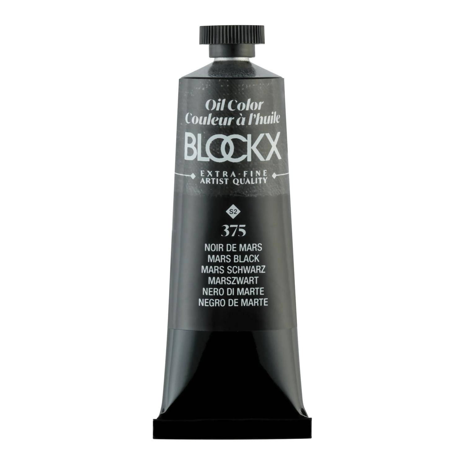 Blockx 3x Ölfarbe, Marsschwarz - Tube 35ml - Marsschwarz 213375BXC