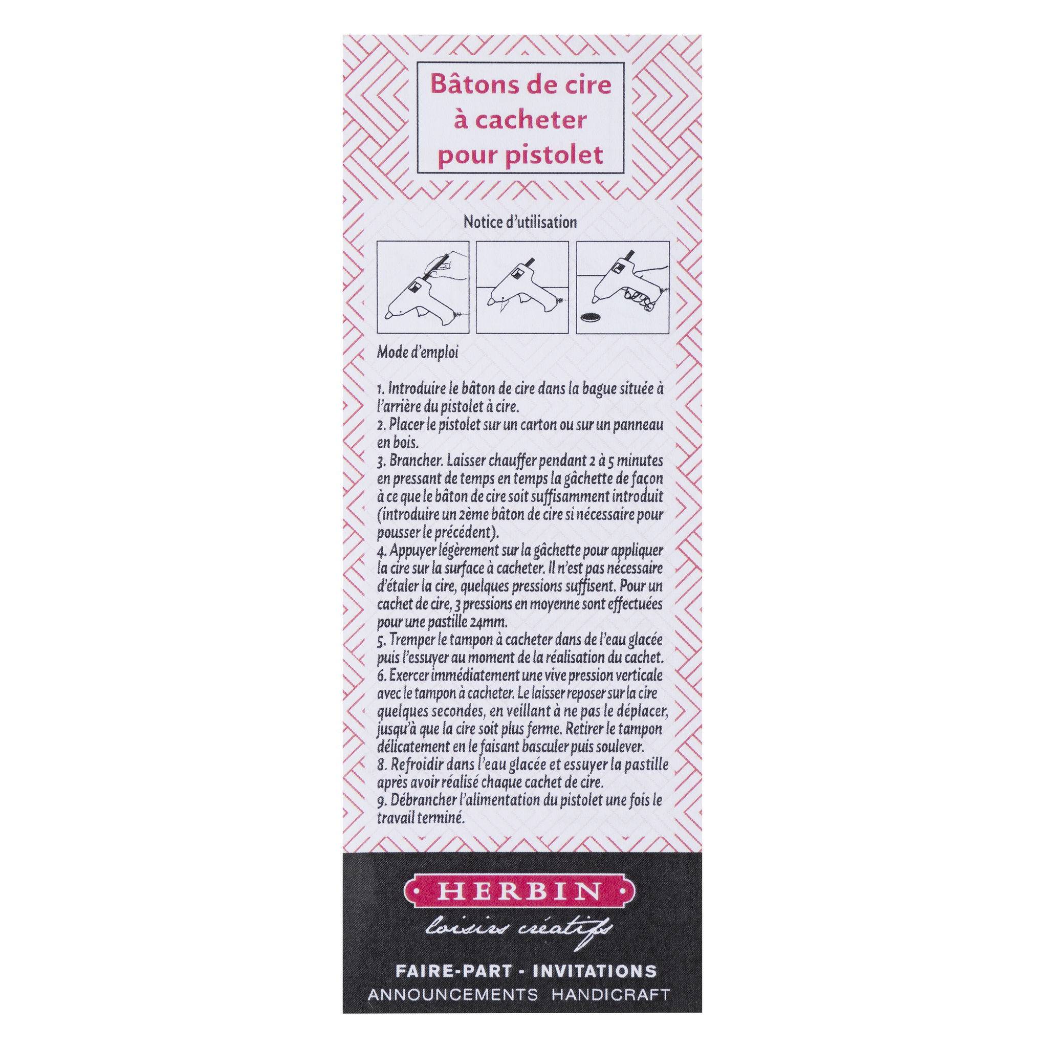 Jacques Herbin 5x Schachtel + 6 Stangen Hobby-Siegelwachs weich Flieder 35972T