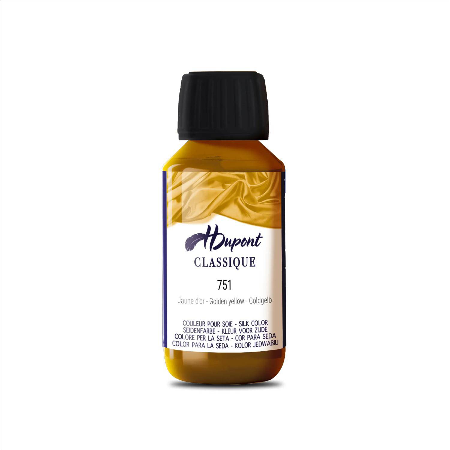 H Dupont 3x classique 125ml, Seidenmalfarbe, Goldgelb Gelb| DU0600125751C