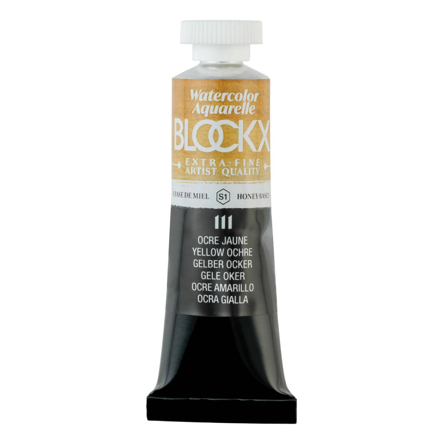 Blockx 3x Aquarellfarbe, Ockergelb - Tube 15ml - Ockergelb| 44111BXC
