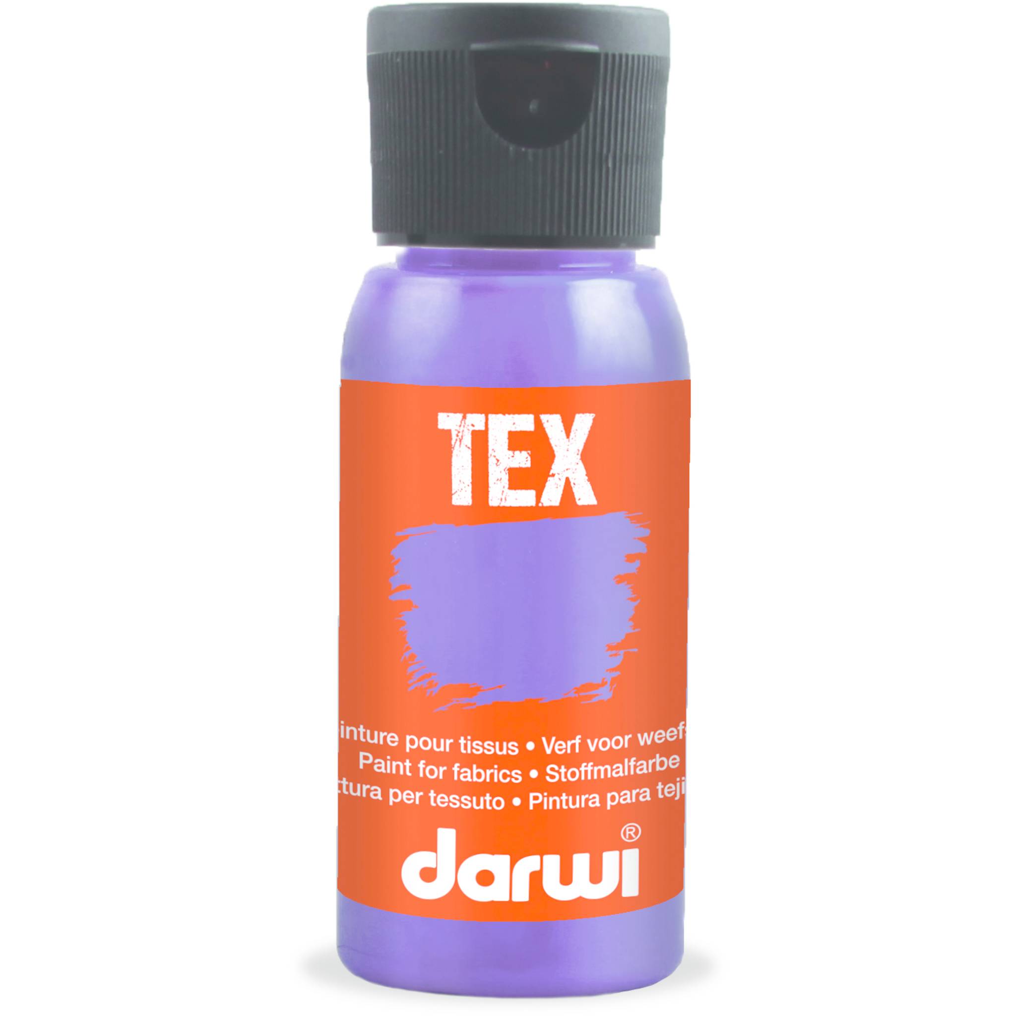 DARWI 4x 50 ml Flasche Tex Stoffmalfarbe Perlmut Violett - DA0100050995C