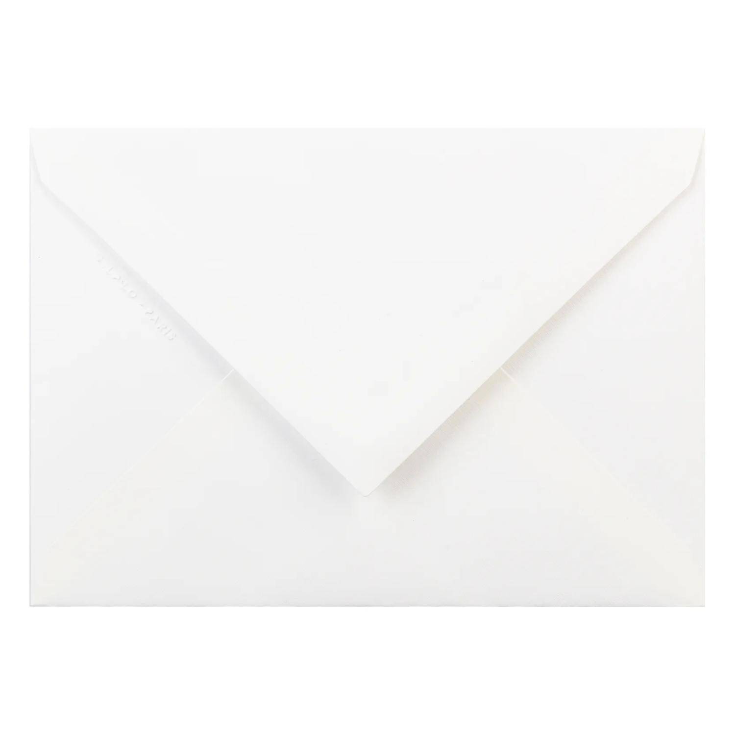 G.Lalo 10x Packung 20 Umschlägen C6 162x114mm, 100g, Toile Impériale Weiß 22200L