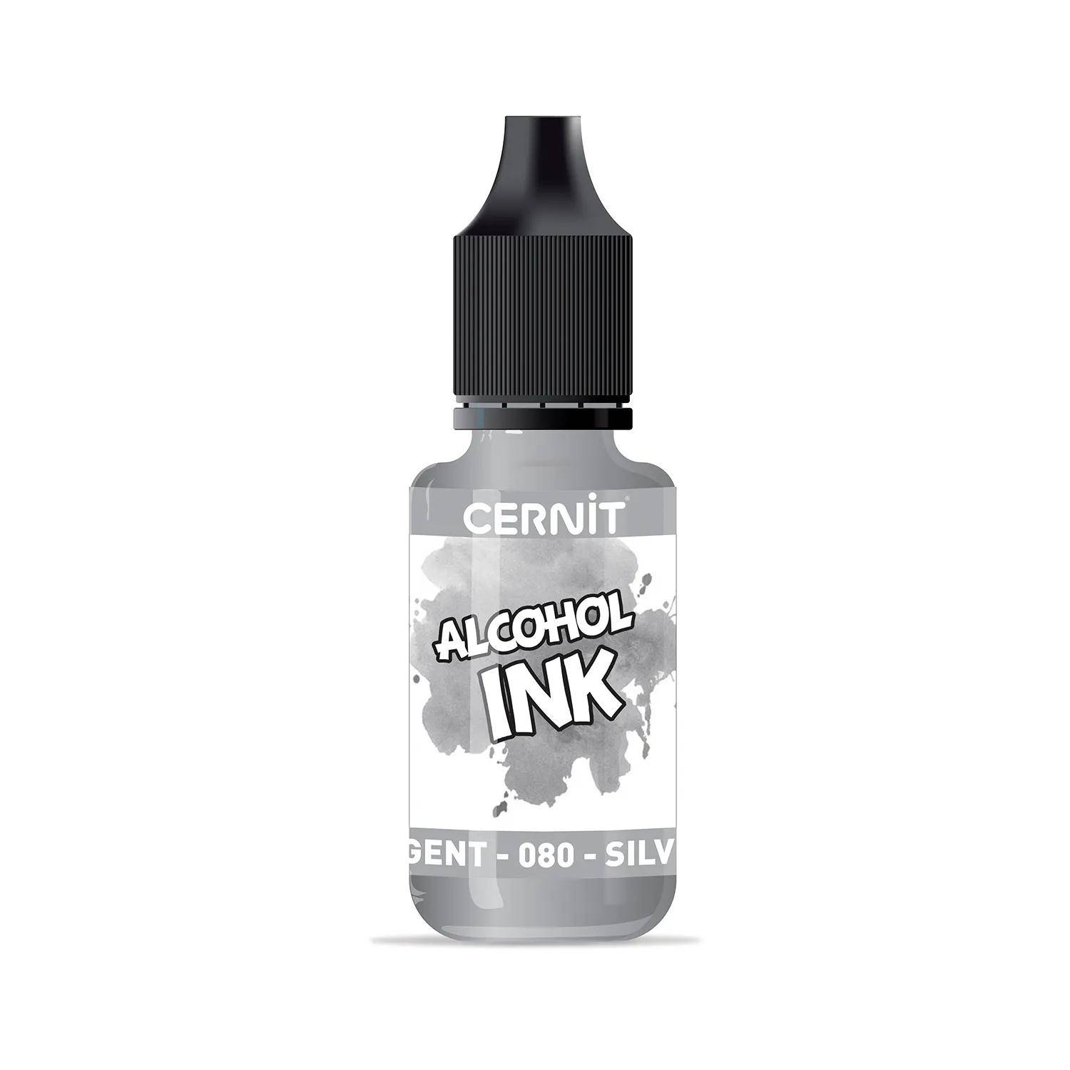 Cernit 6x Alkoholtinte 20ml, Silber - Silber CE2000020080C