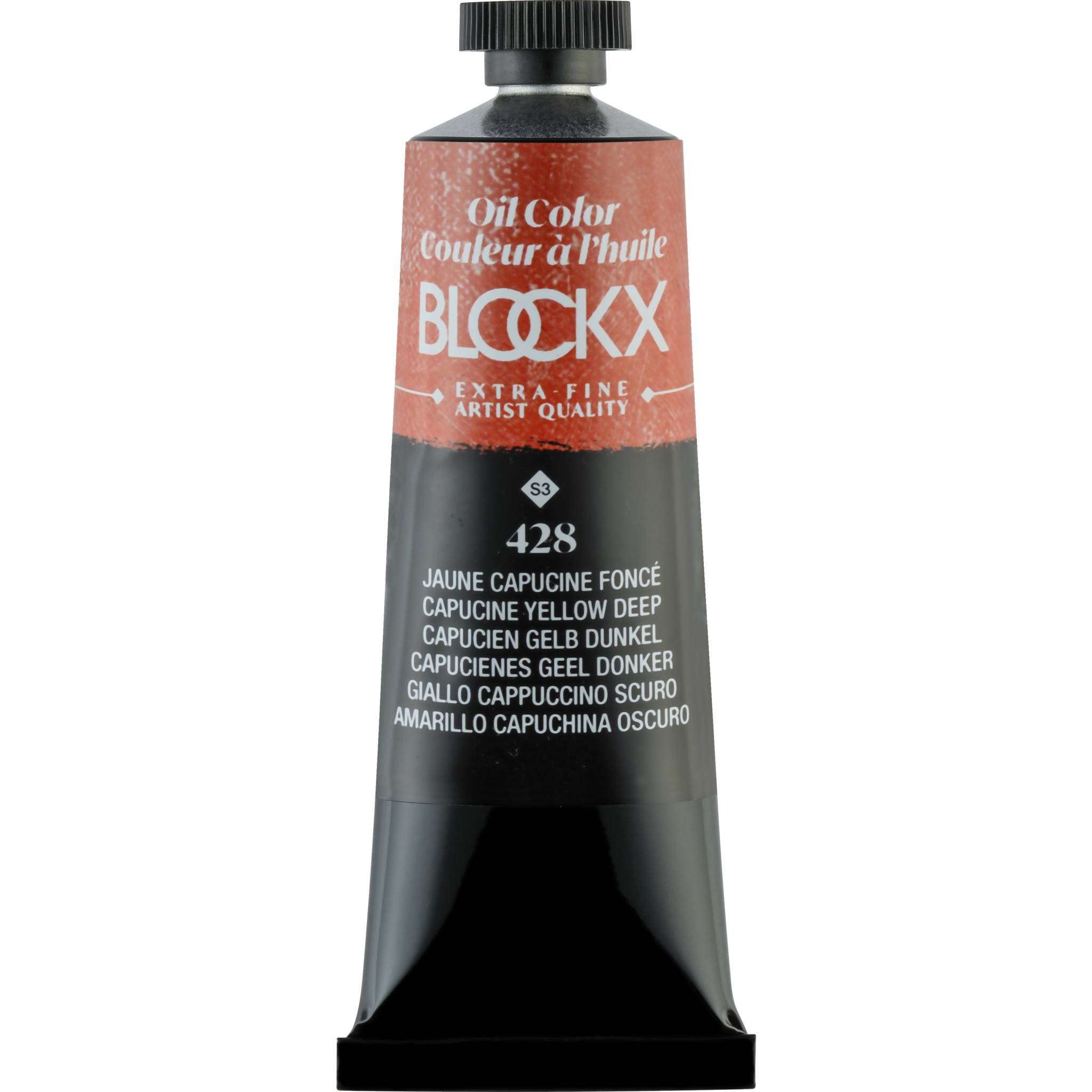 Blockx 3x Ölfarbe, Kapuzinergelb dunkel Tube 35ml Capucien Dunkelgelb 213428BXC
