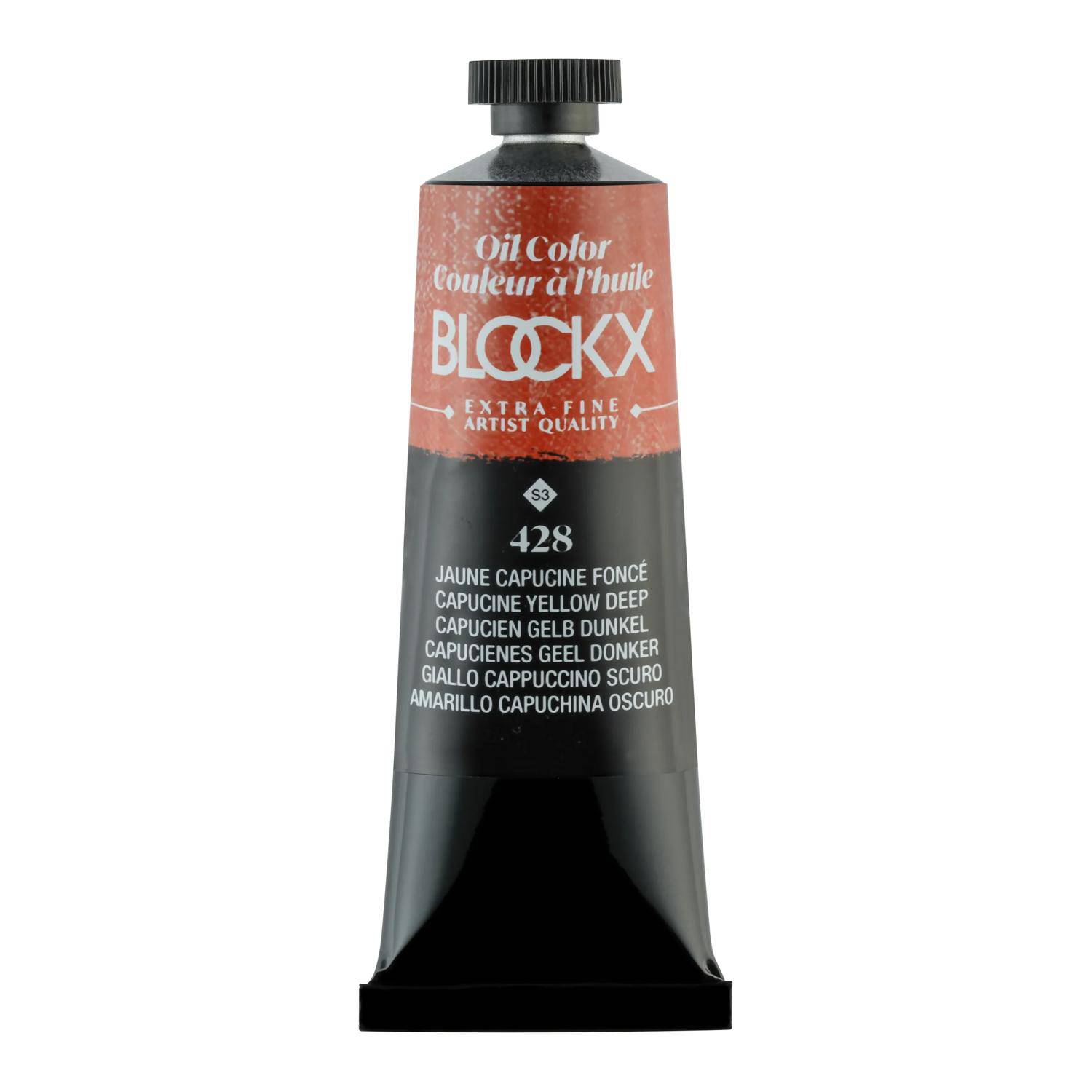 Blockx 3x Ölfarbe, Kapuzinergelb dunkel Tube 35ml Capucien Dunkelgelb 213428BXC