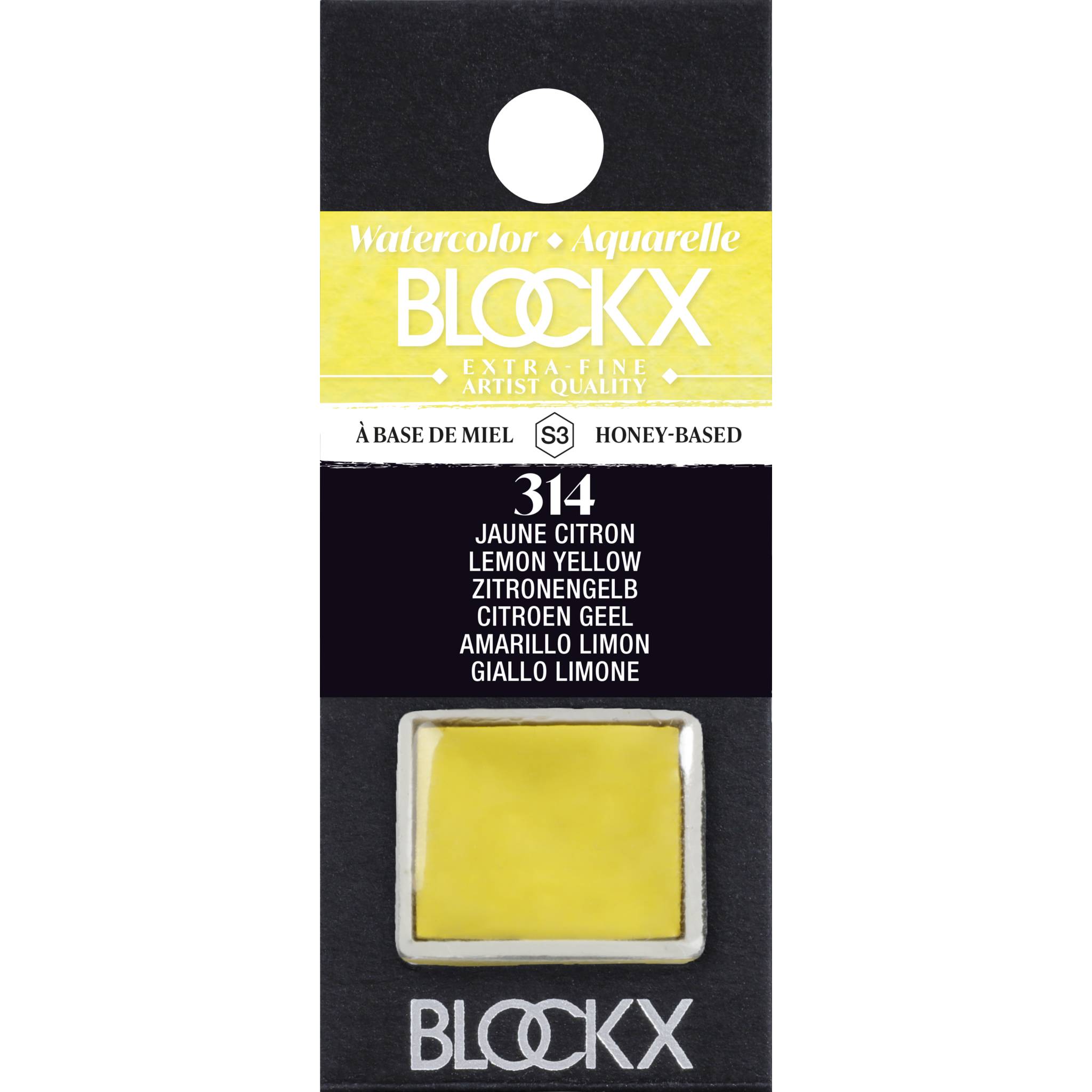 Blockx 3x Aquarellfarbe, Zitronengelb 1/2 Näpfchen 1,5ml Zitronengelb| 41314BXC