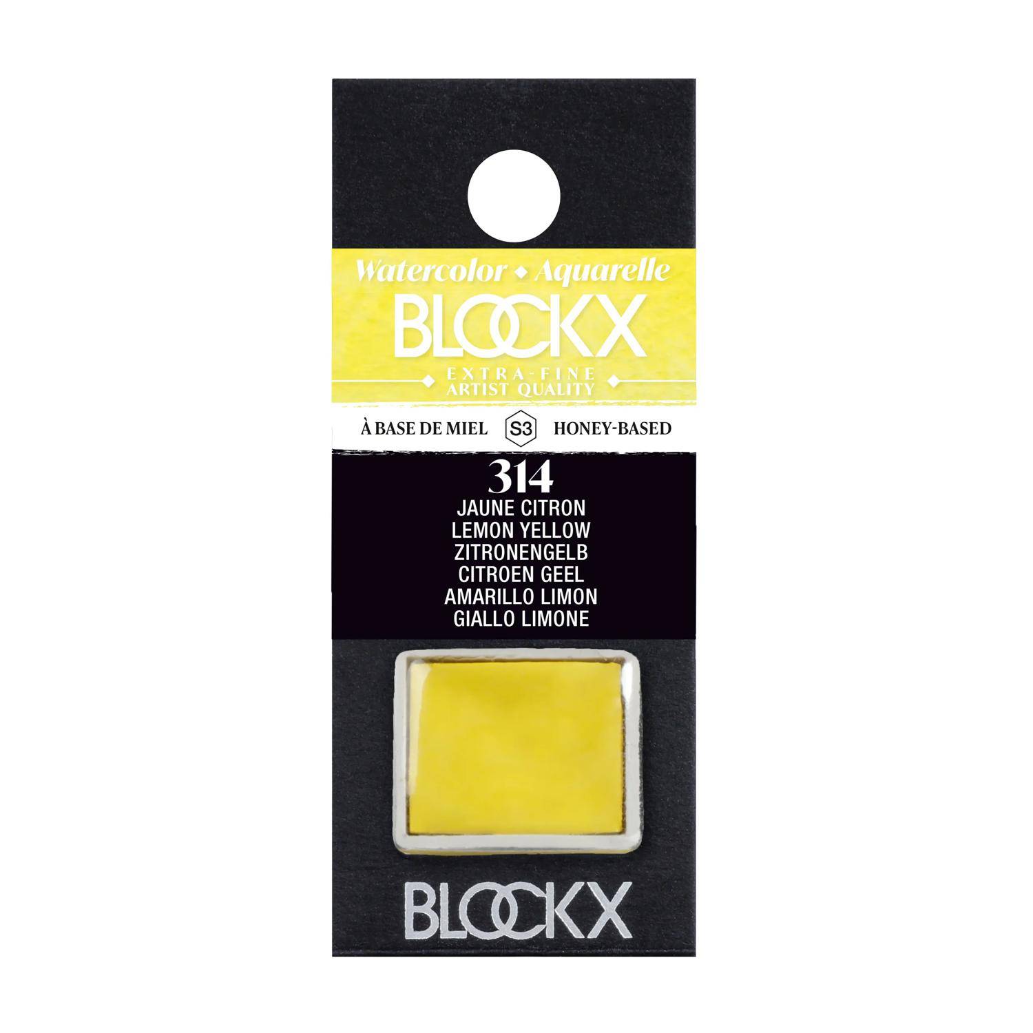 Blockx 3x Aquarellfarbe, Zitronengelb 1/2 Näpfchen 1,5ml Zitronengelb| 41314BXC