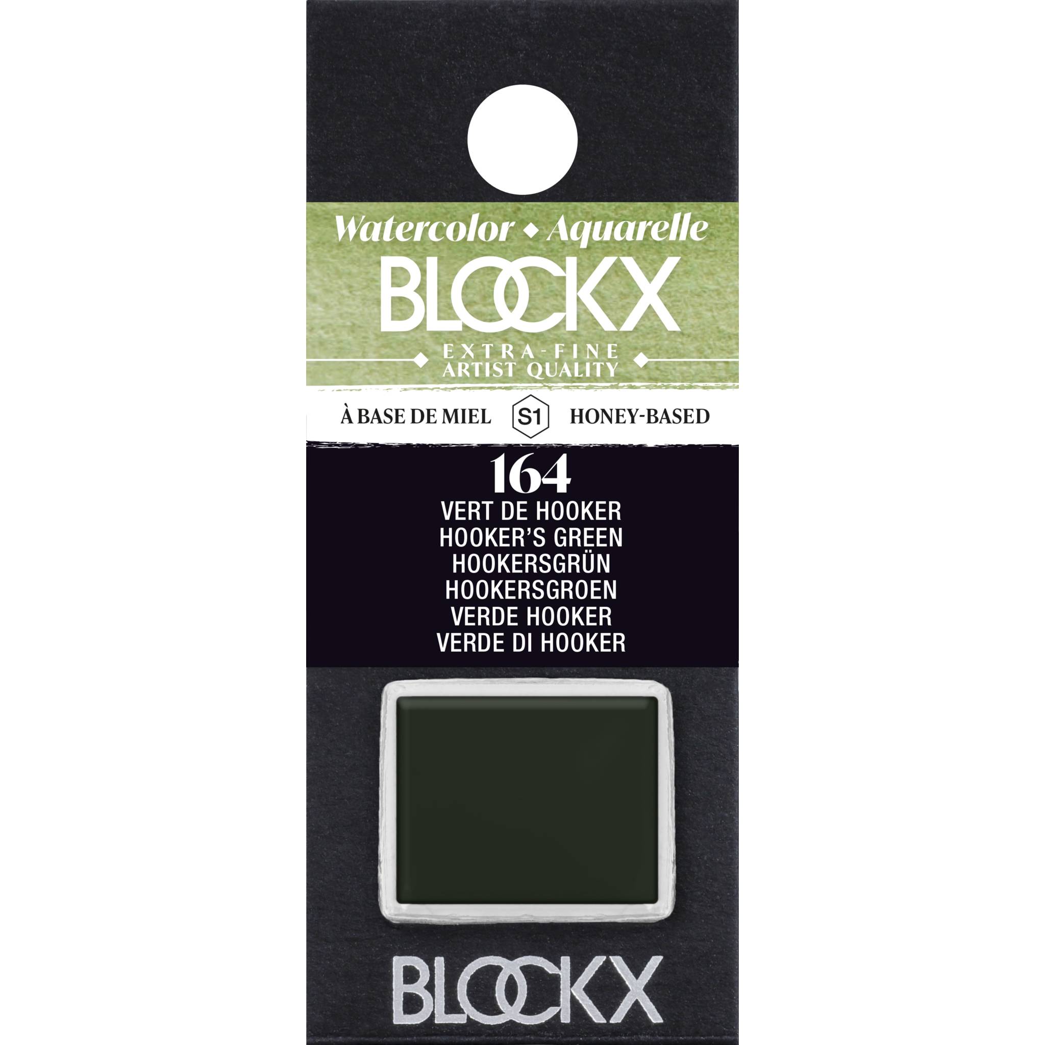 Blockx 3x Aquarellfarbe, Hookersgrün - 1/2 Näpfchen 1,5ml - Hookergrün 41164BXC