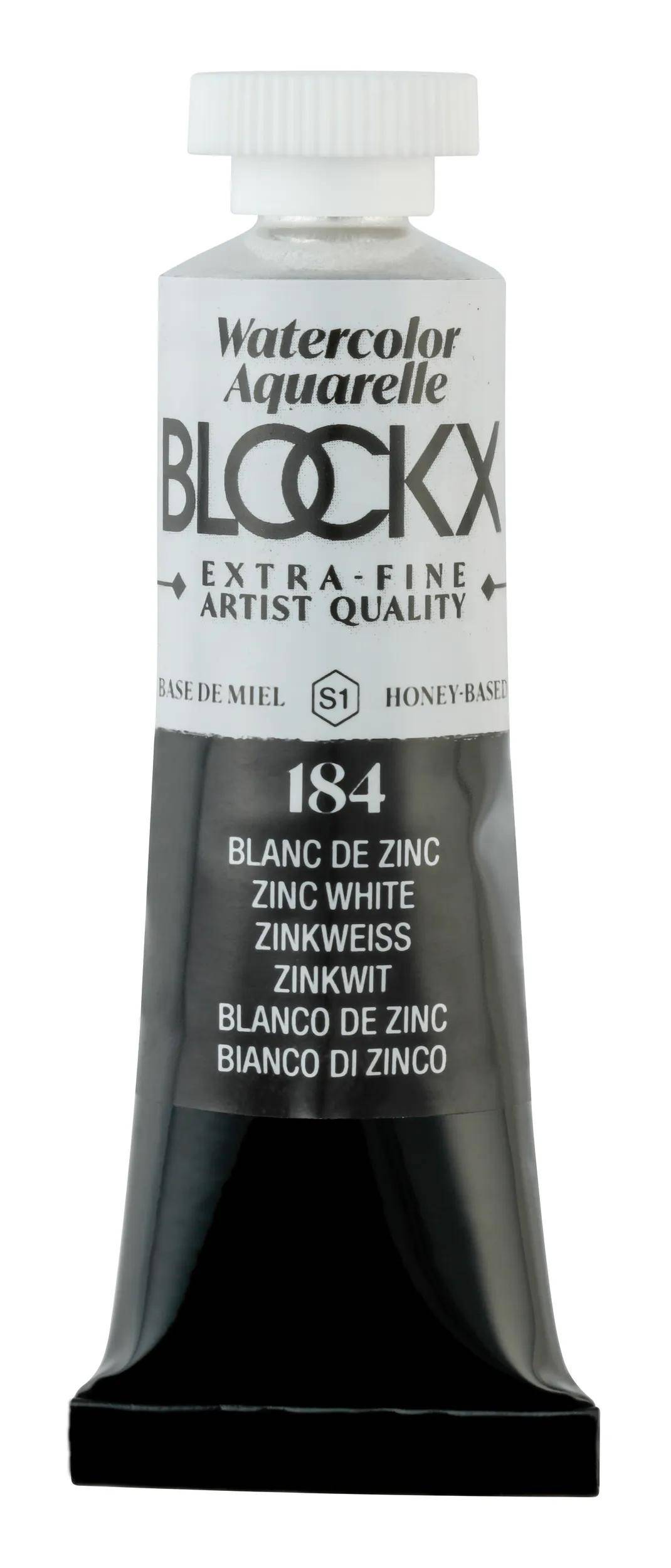 Blockx 3x Aquarellfarbe, Zinkweiß - Tube 15ml - Zinkweiß 44184BXC
