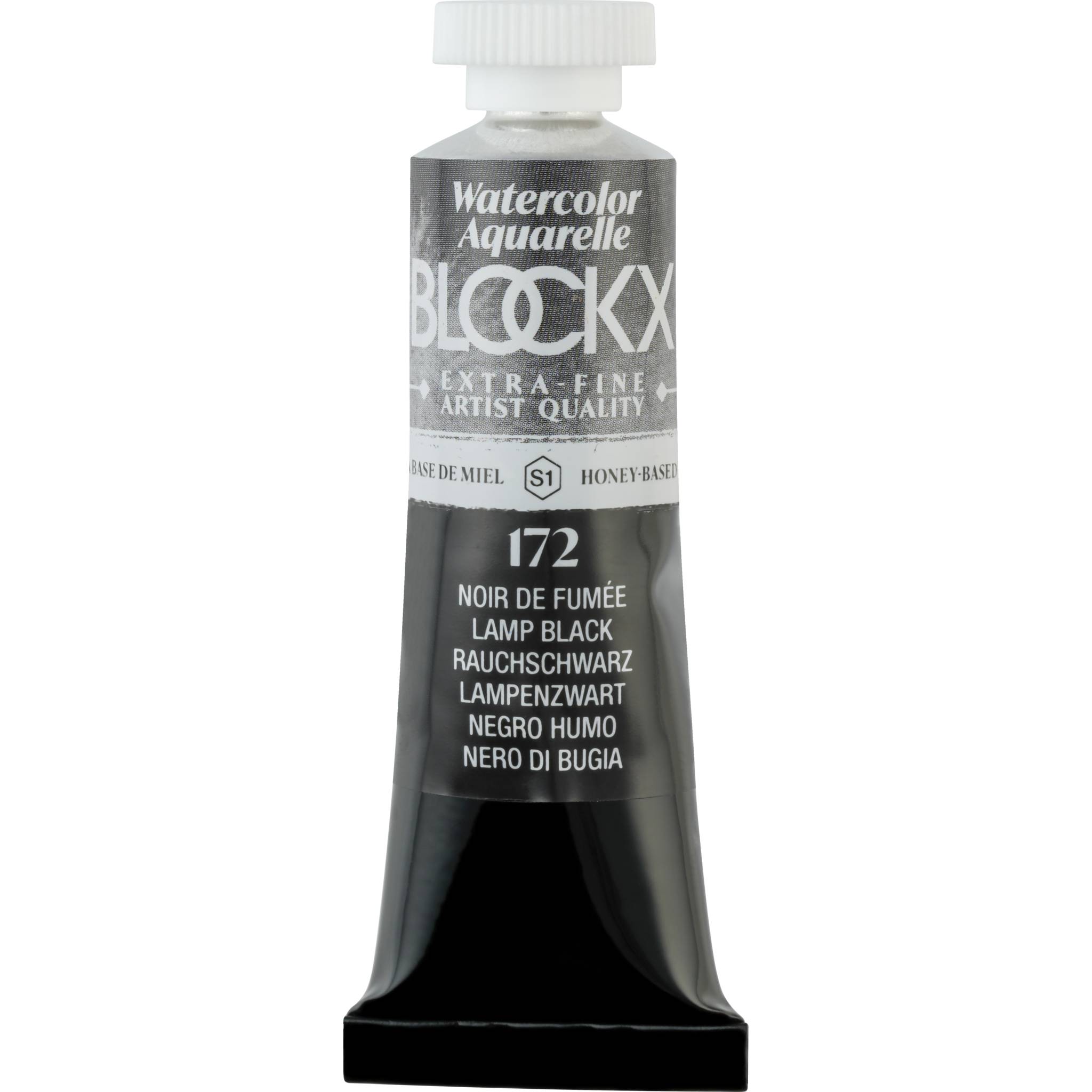 Blockx 3x Aquarellfarbe, Lampenschwarz - Tube 15ml - Lampenschwarz 44172BXC
