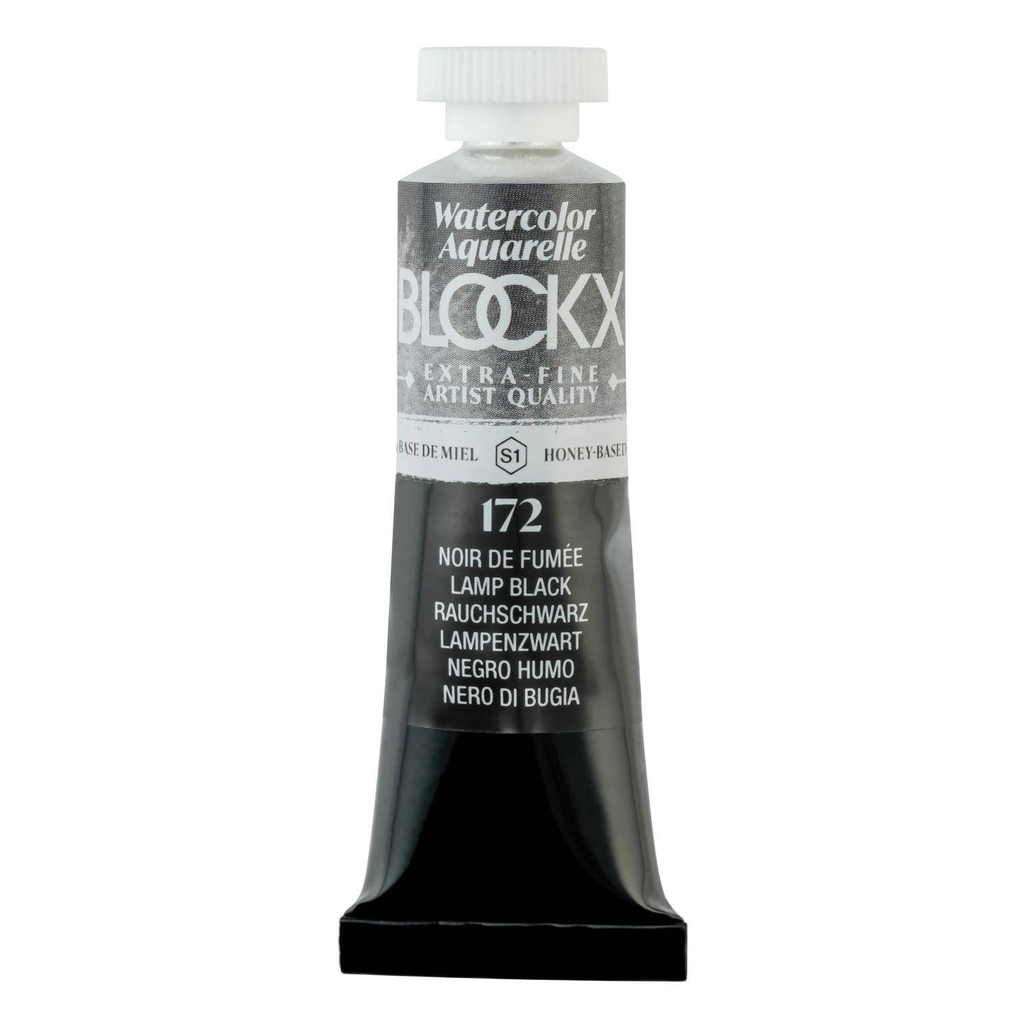 Blockx 3x Aquarellfarbe, Lampenschwarz - Tube 15ml - Lampenschwarz 44172BXC