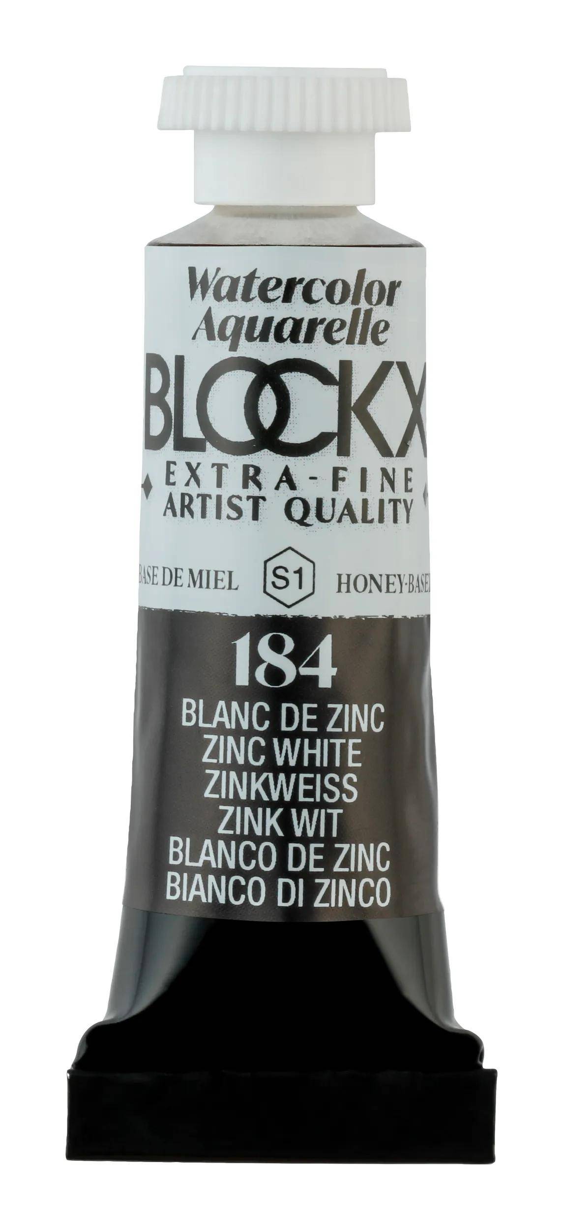 Blockx 3x Aquarellfarbe, Zinkweiß - Tube 5ml - Zinkweiß 43184BXC