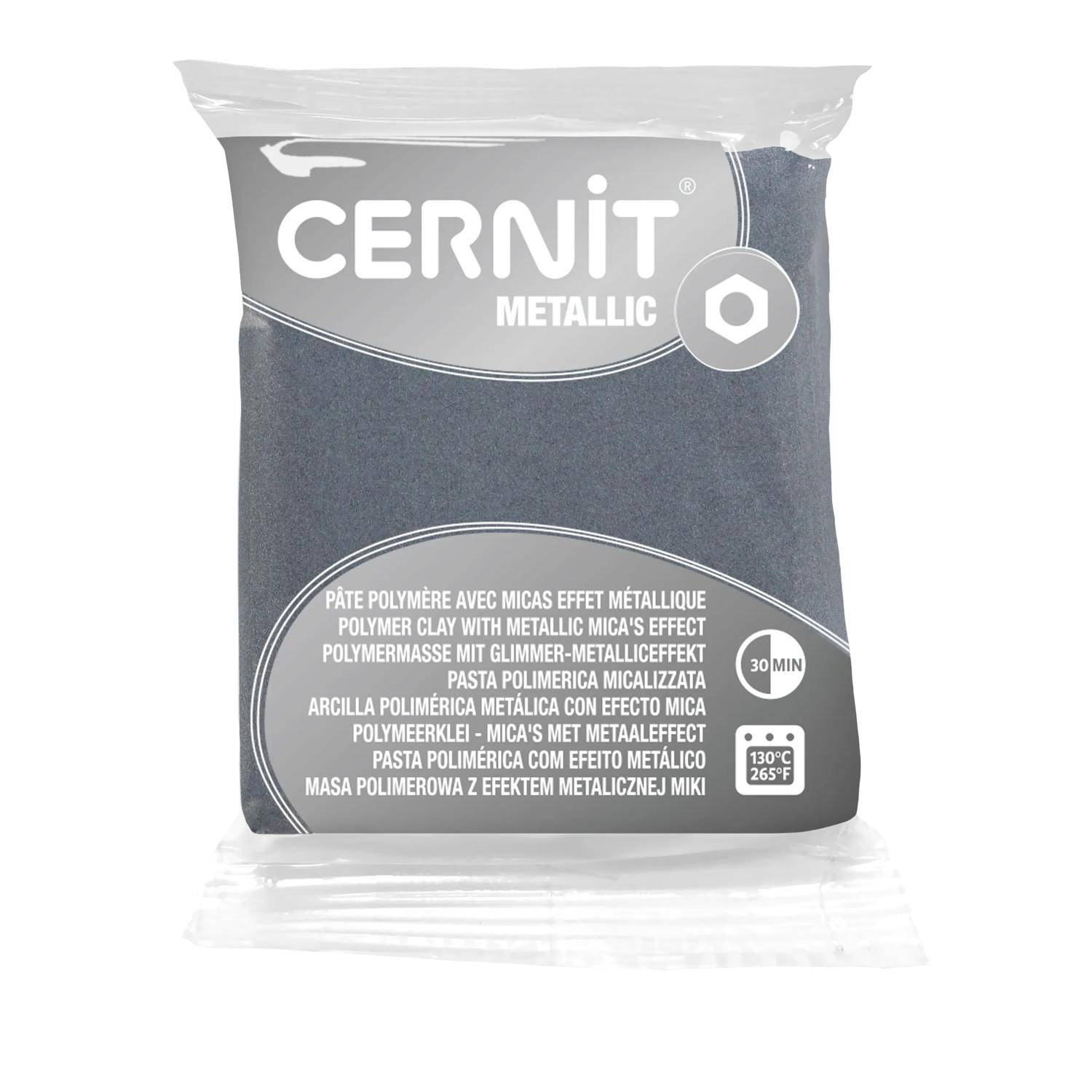 Cernit 6x Metallic 56g, Silber - Silber CE0870056080C