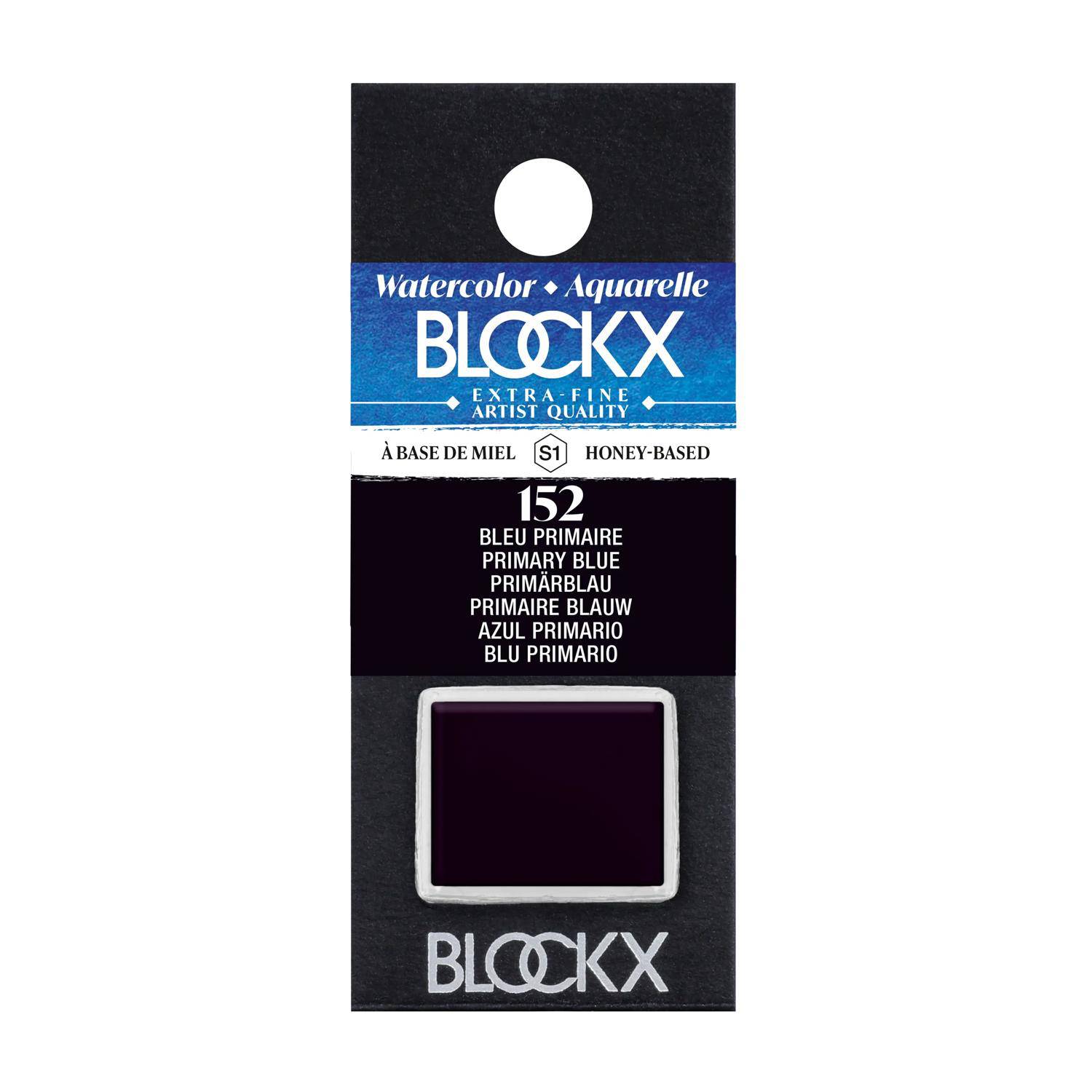 Blockx 3x Aquarellfarbe, Primärblau - 1/2 Näpfchen 1,5ml - Primärblau 41152BXC