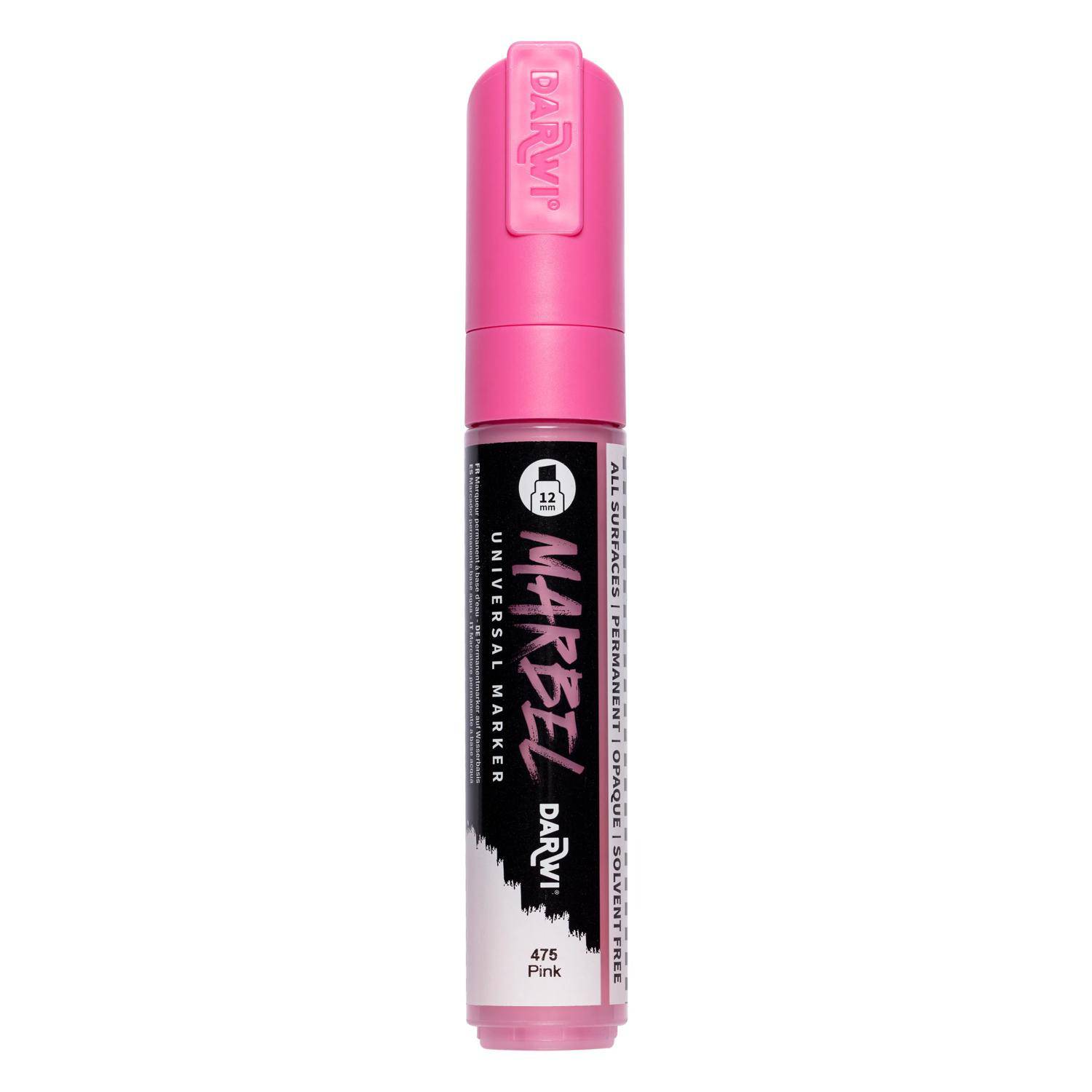 Darwi 3x Universalmarker Acrylfarbe, breite Keilspitze 12mm Rosa DA0222012475C