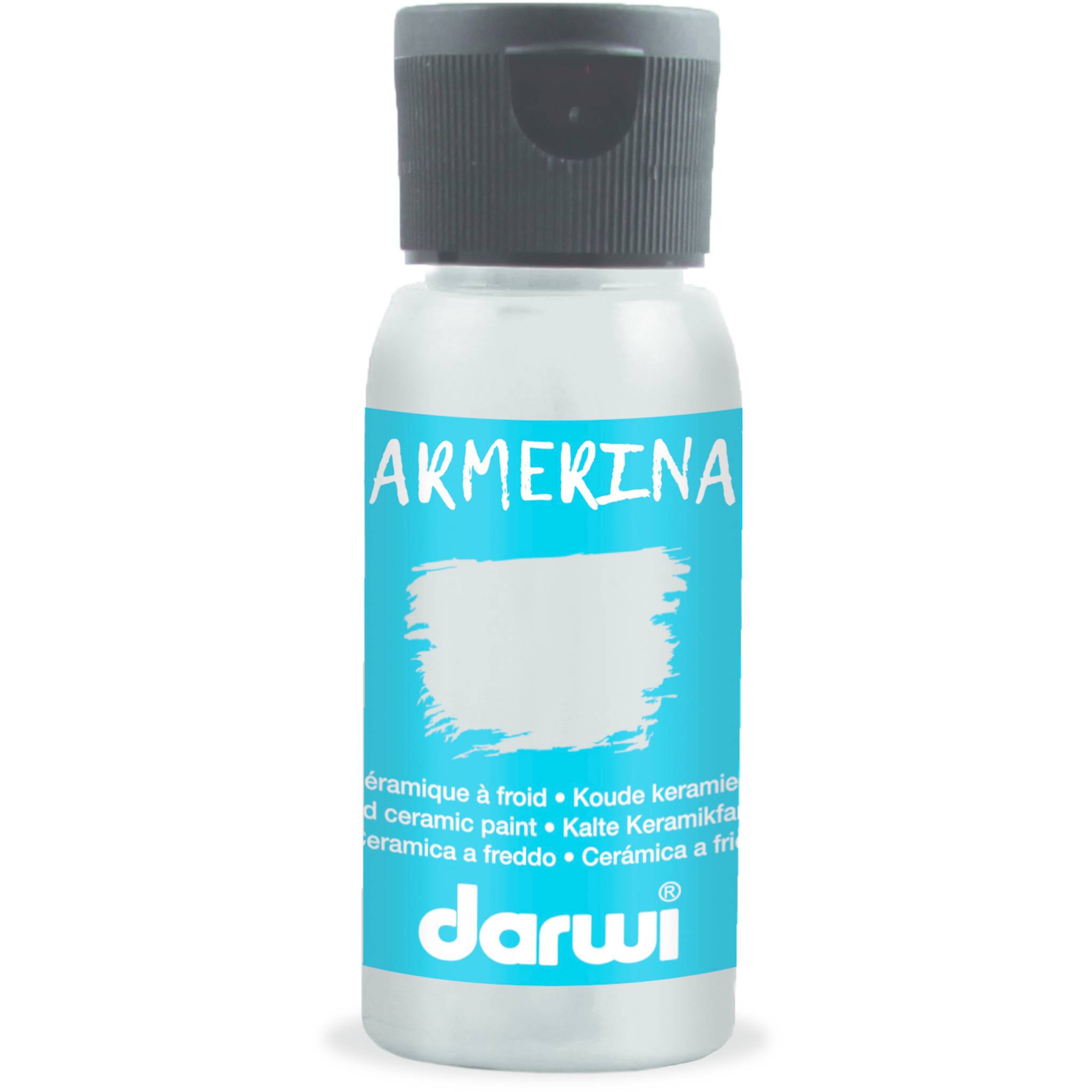 Darwi 4x DARWI Kalte Keramikfarbe, Flasche 50ml, Silber - Silber DA0380050080C
