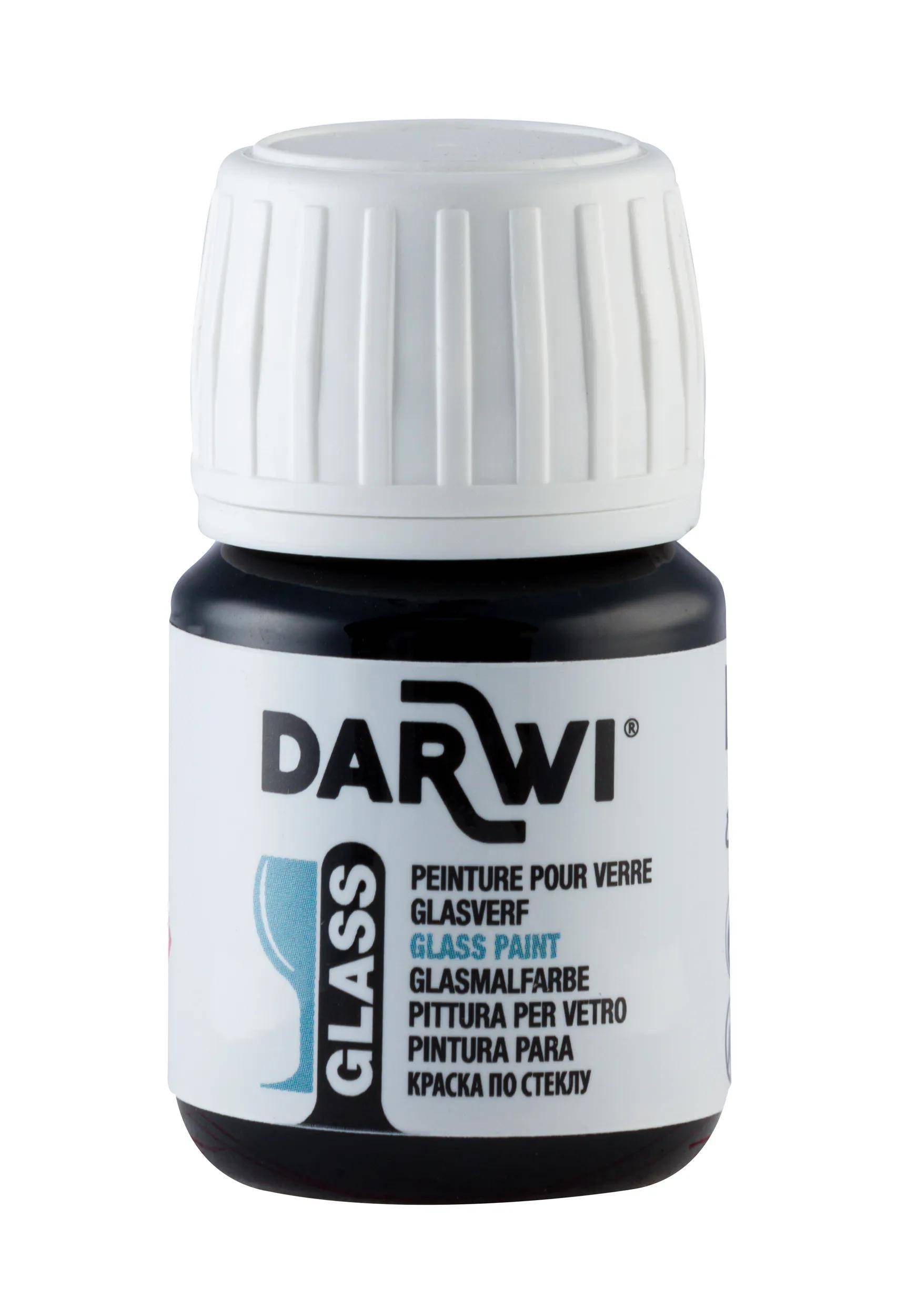 Darwi 5x DARWI Glasmalfarbe, Flakon 30ml, Gelb - Gelb DA0700030700C