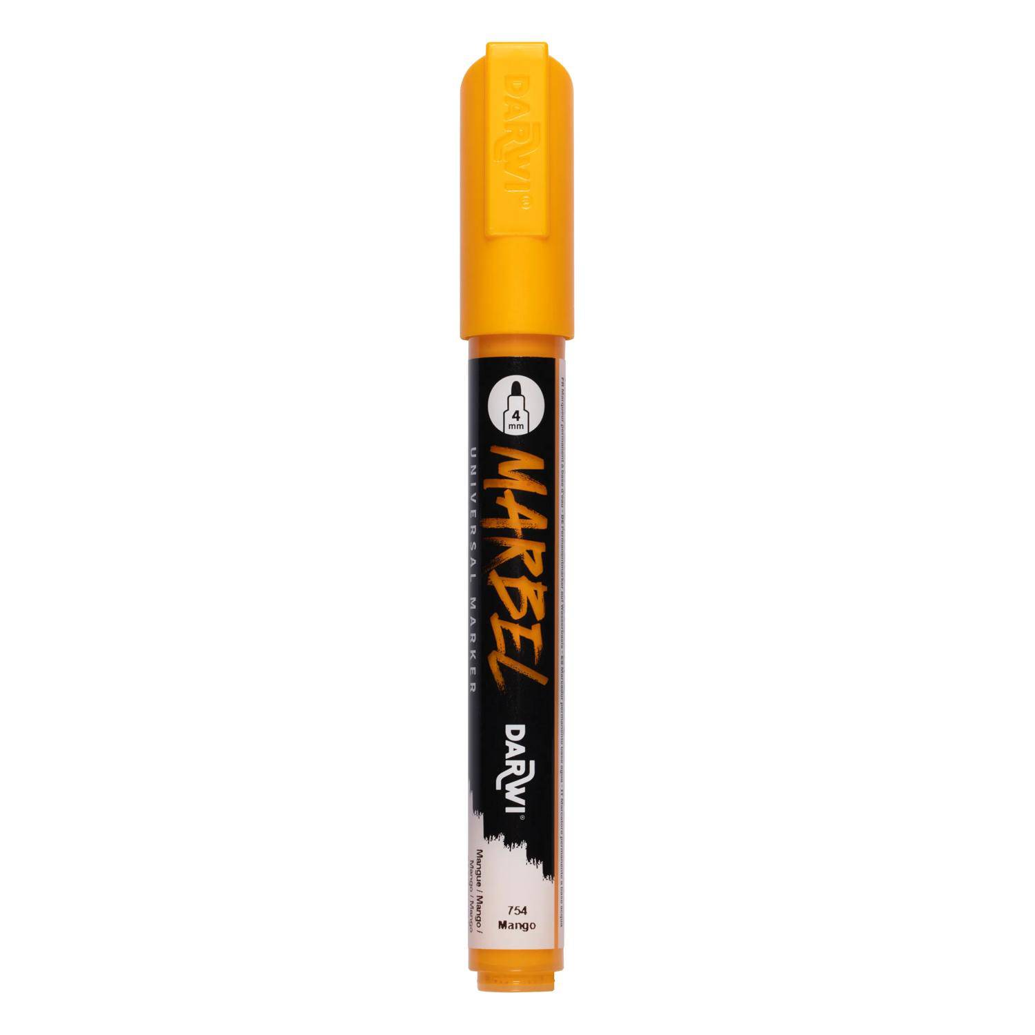 Darwi 6x Universalmarker Acrylfarbe, Rundspitze medium 4mm Mango DA0226004754C
