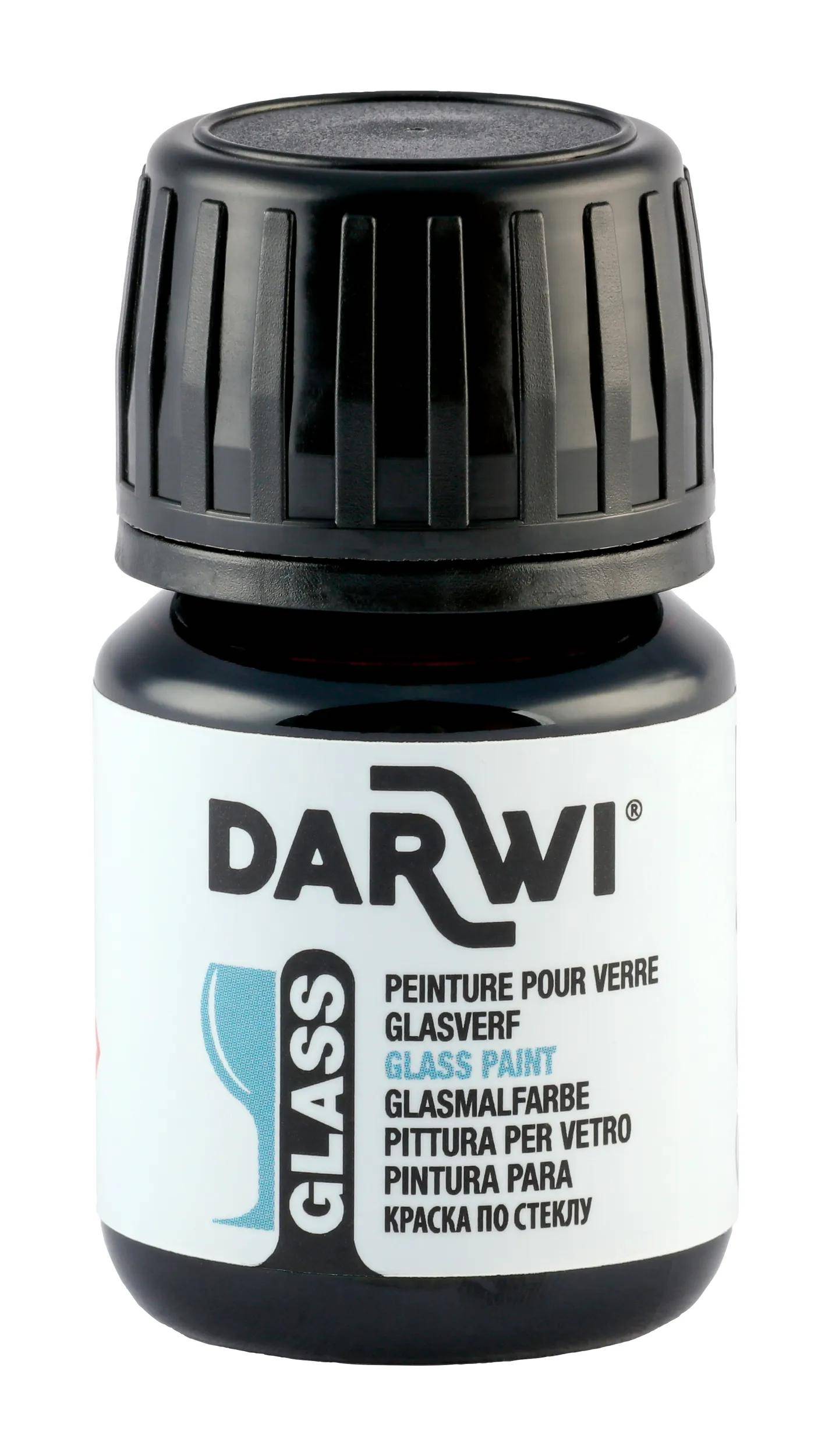 Darwi 5x DARWI Glasmalfarbe, Flakon 30ml, Blau - Blau DA0700030215C