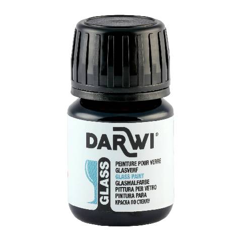 Darwi 5x DARWI Glasmalfarbe, Flakon 30ml, Blau - Blau DA0700030215C