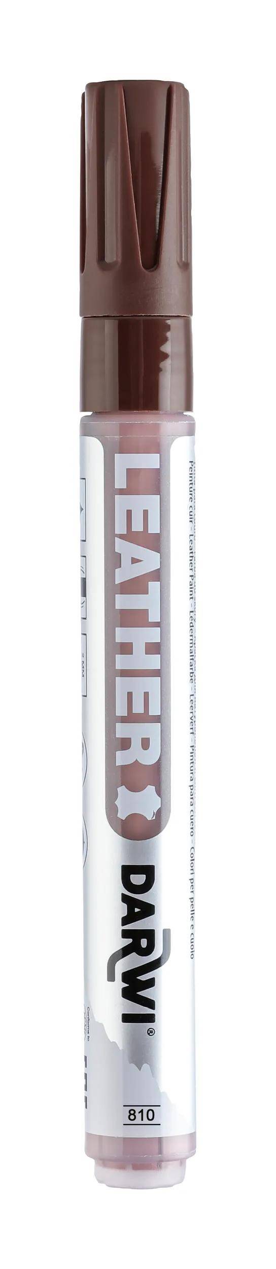 Darwi 6x DARWI Ledermarker, Spitze 2mm, Inhalt 6ml, Kakao - Kakao DA0420013810C