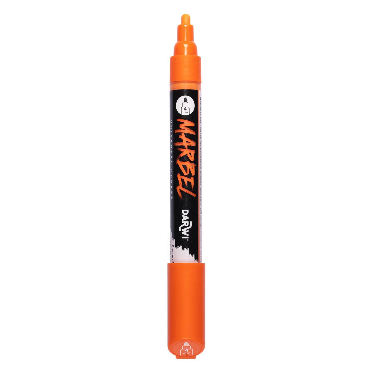Darwi 6x Universalmarker Acrylfarbe, Rundspitze medium 4mm Orange DA0226004752C
