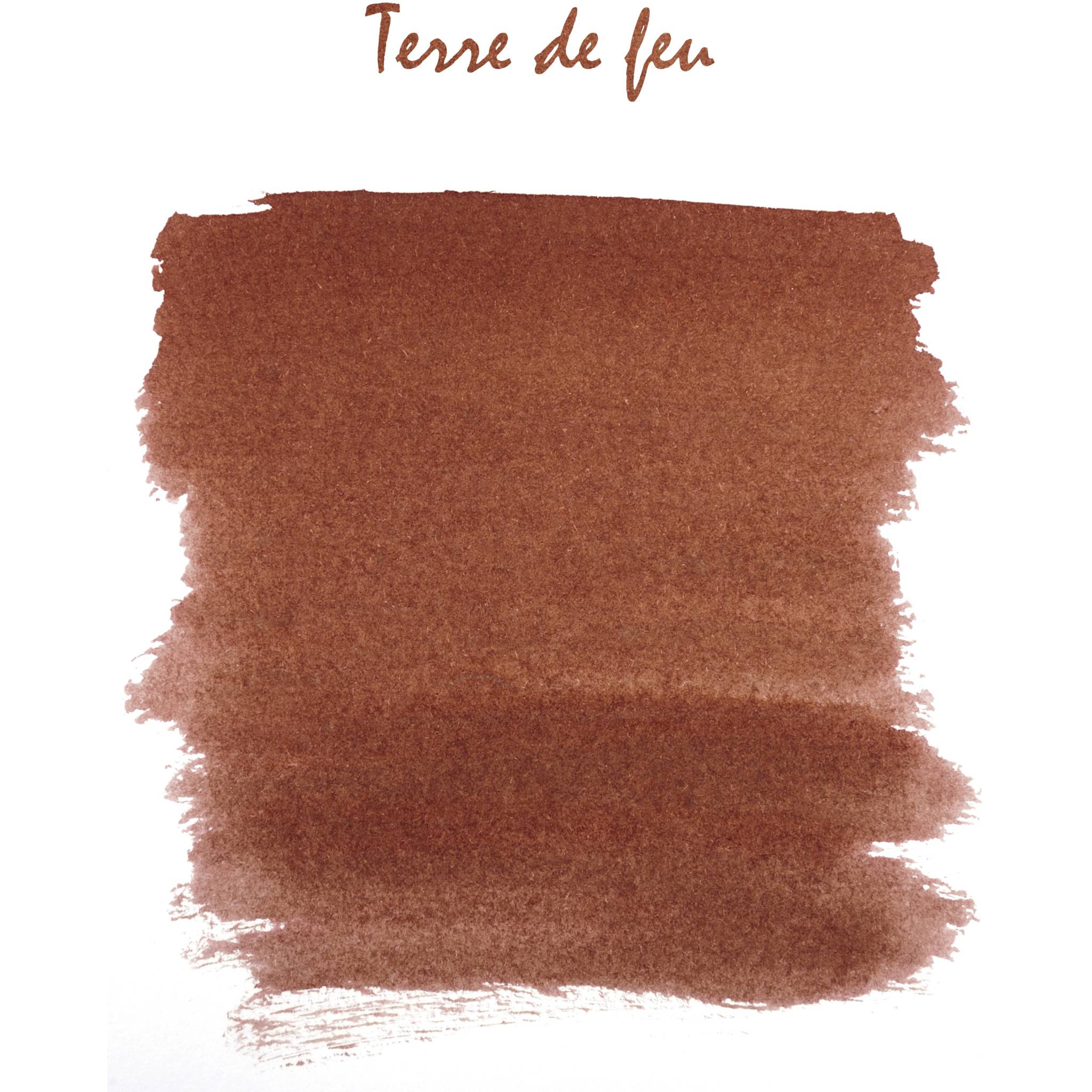 Jacques Herbin 6x 6 Tintenpatronen in einer Dose Standard-Format Feuerrot 20147T