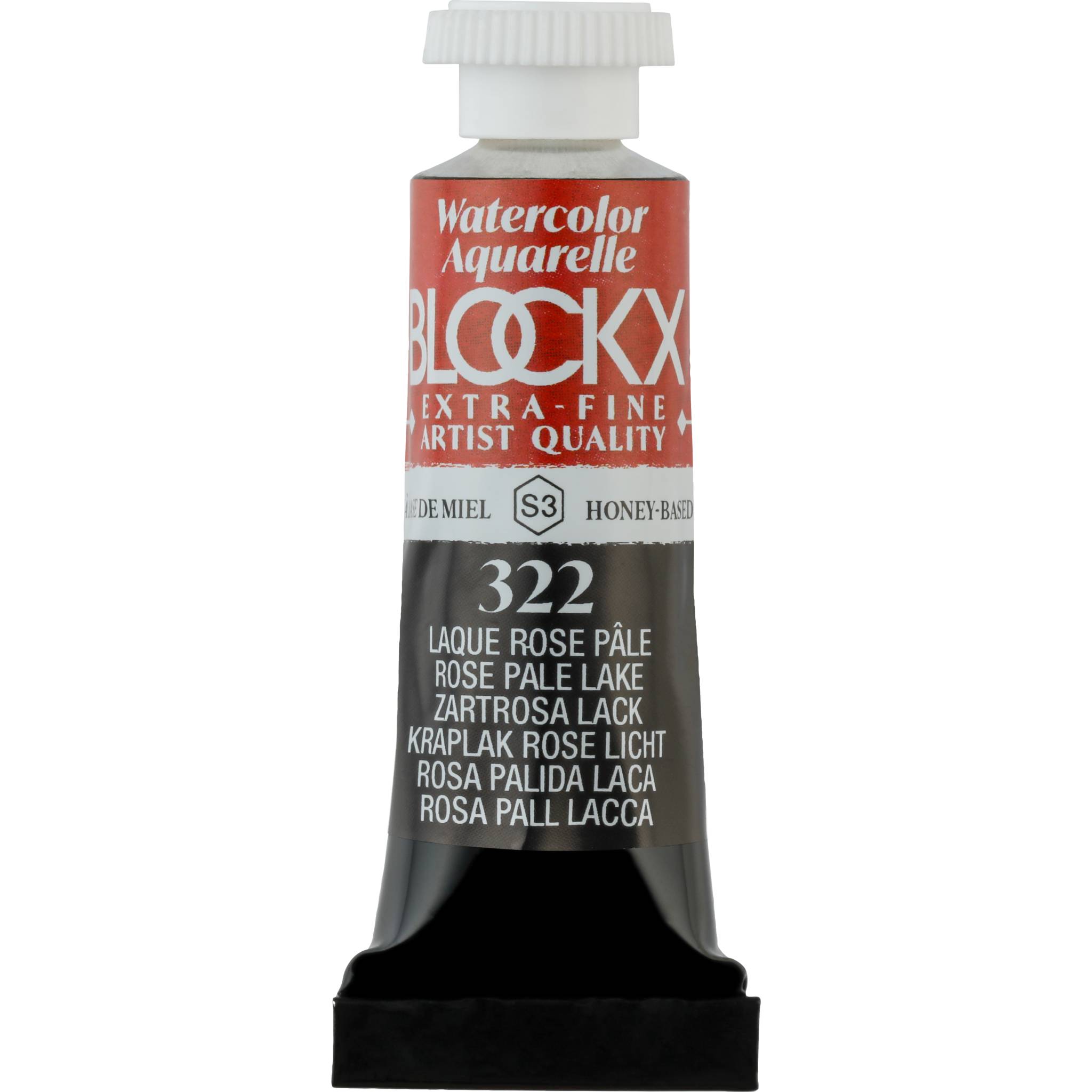 Blockx 3x Aquarellfarbe, Zartosa Lack - Tube 5ml - Lack Blassrosa 43322BXC