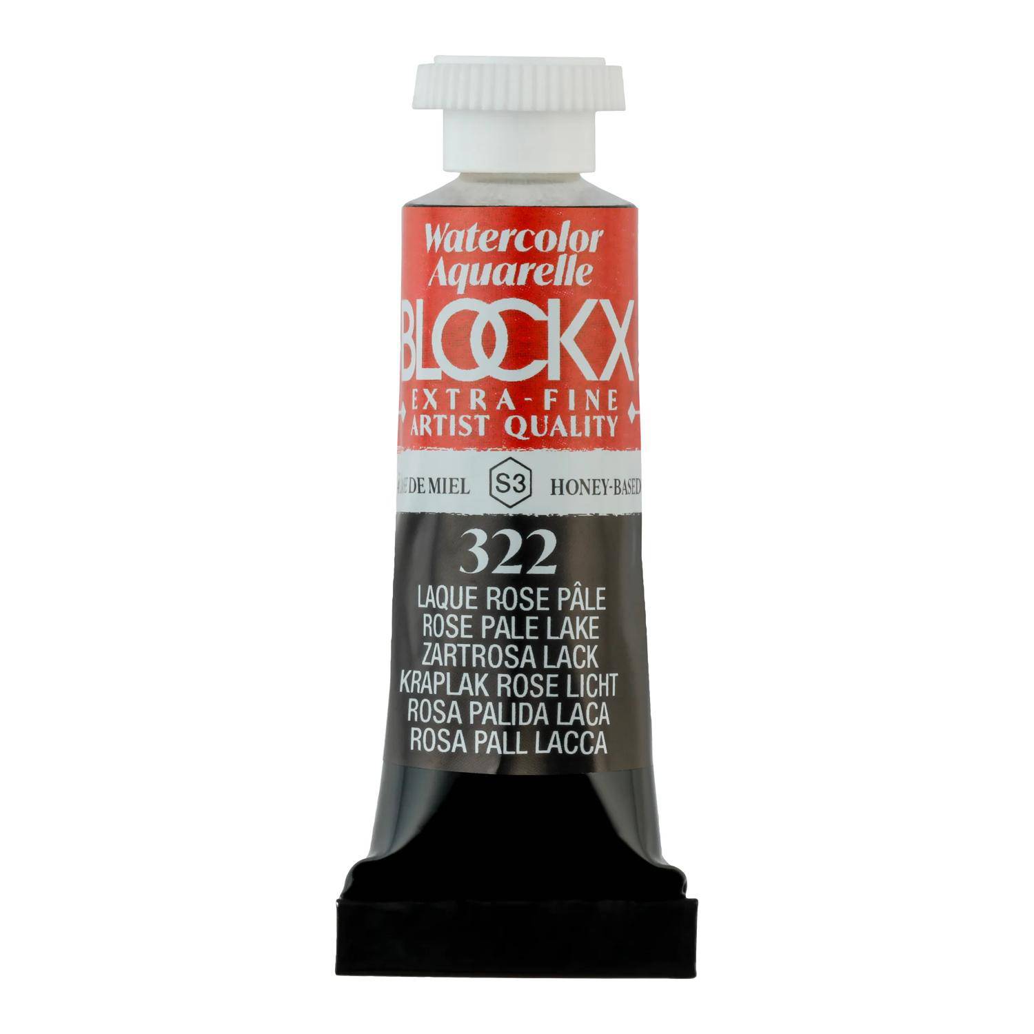 Blockx 3x Aquarellfarbe, Zartosa Lack - Tube 5ml - Lack Blassrosa 43322BXC