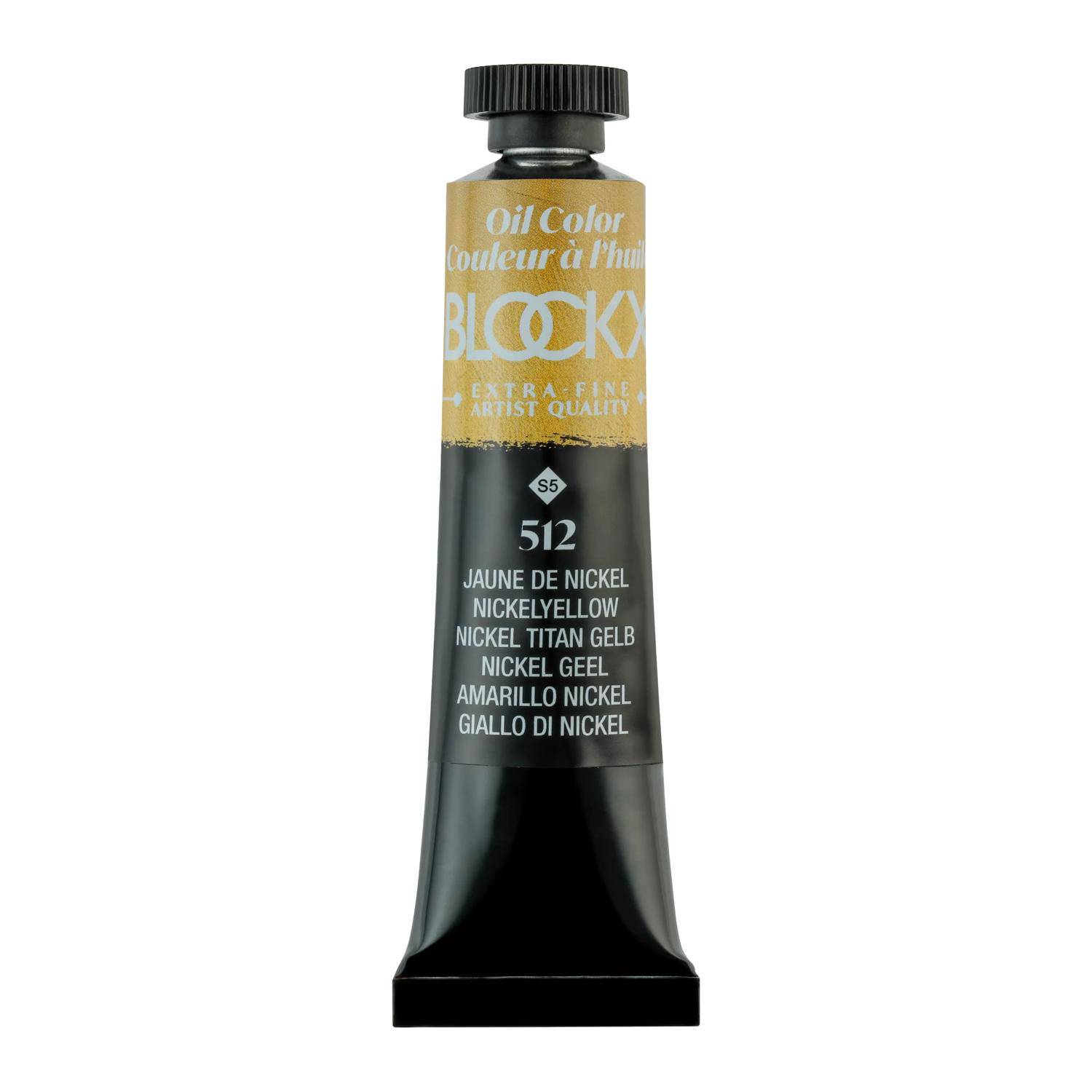 Blockx 3x Ölfarbe, Nickeltitangelb, Tube 20ml - Nickelgelb 212512BXC