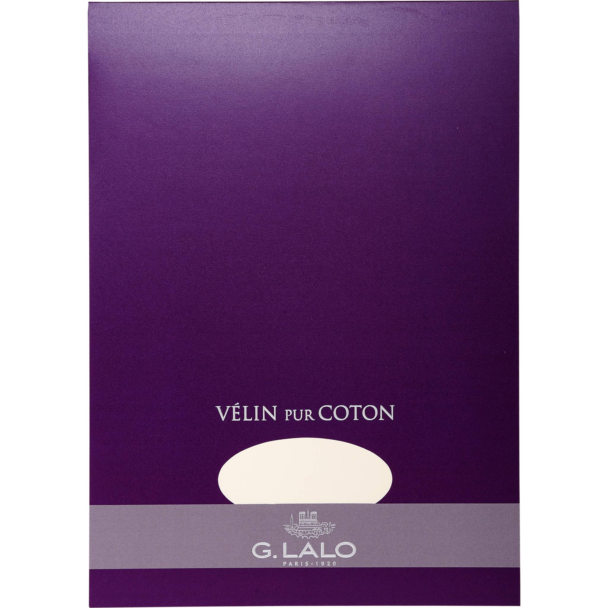 G.Lalo 5x Block Vélin pur Coton 50% Hadern DIN A4, 40 Bl, 125g Creme 11800L