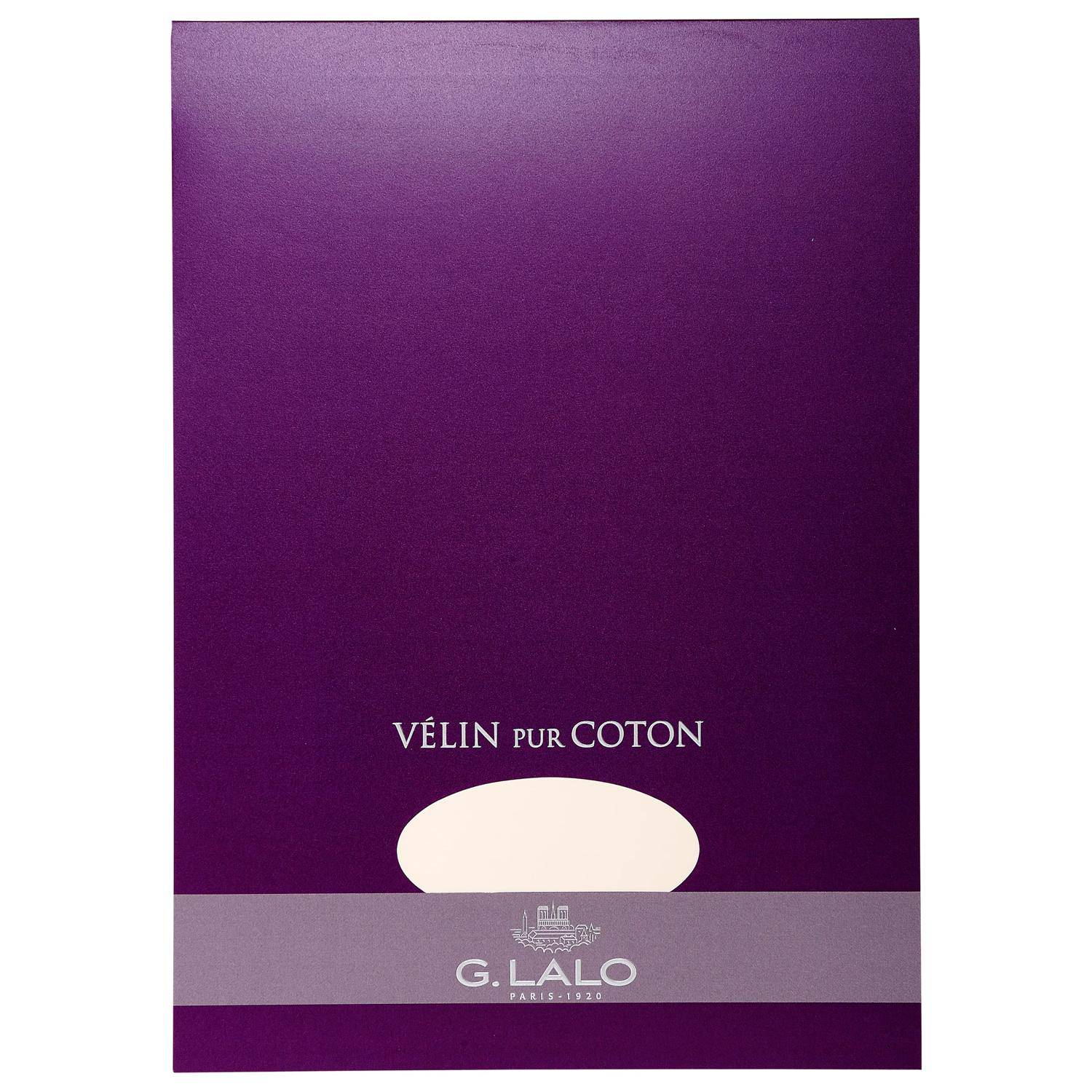 G.Lalo 5x Block Vélin pur Coton 50% Hadern DIN A4, 40 Bl, 125g Creme 11800L